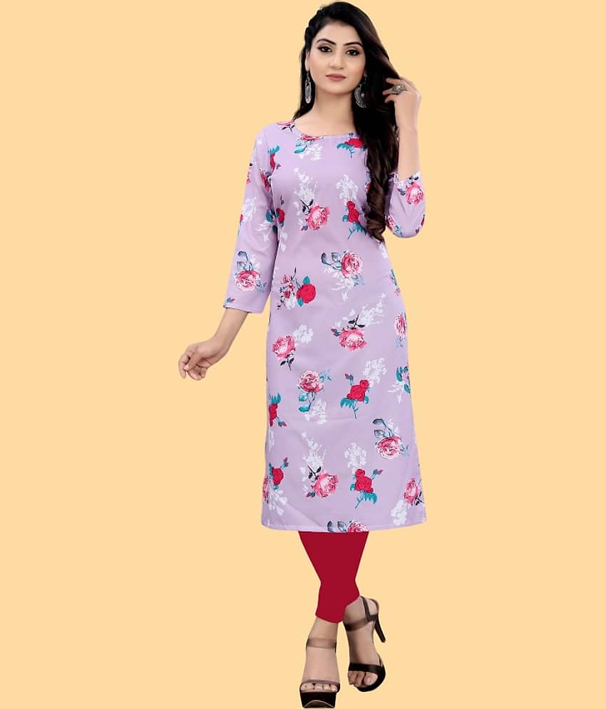 AK FASHION MALL Pack of 1 Crepe Printed Straight Women's Kurti - ( Multicolor ) - Kurtis, Tunics | Buy online on ZillyBuy