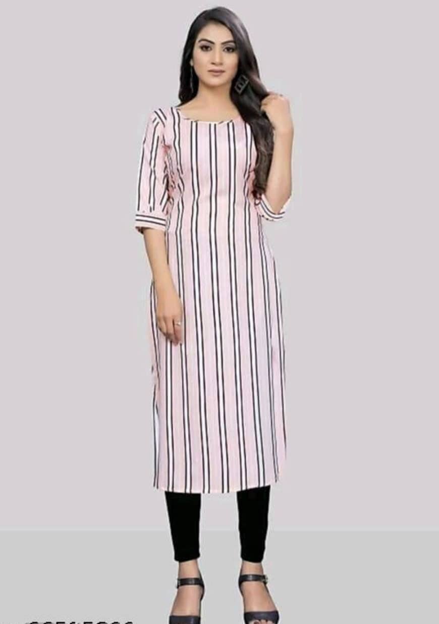AK FASHION MALL Pack of 1 Crepe Printed Straight Women's Kurti - ( Multicolor ) - Kurtis, Tunics | Buy online on ZillyBuy