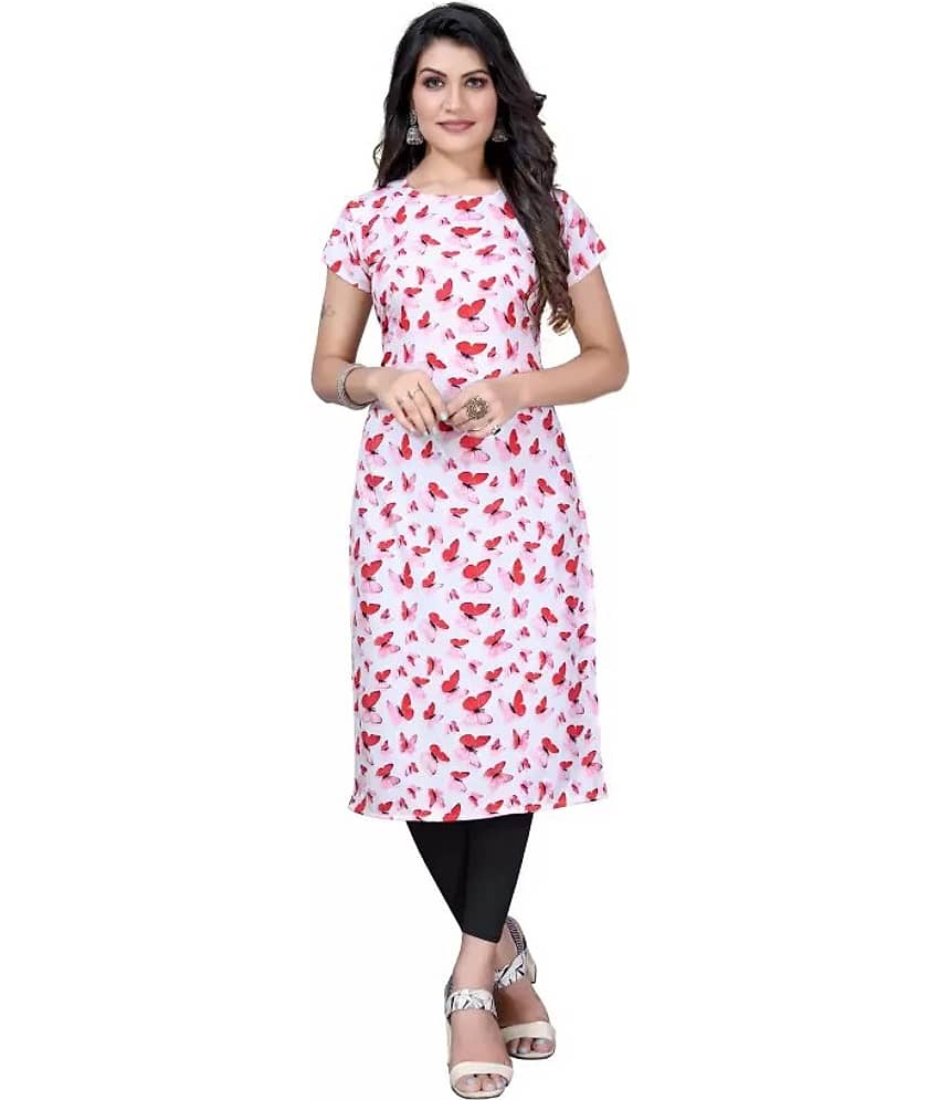 AK FASHION MALL Pack of 1 Crepe Printed Straight Women's Kurti - ( Multicolor ) - Kurtis, Tunics | Buy online on ZillyBuy