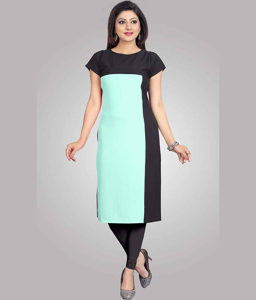 AK FASHION MALL Pack of 1 Crepe Printed Straight Women's Kurti - ( Multicolor ) - Kurtis, Tunics | Buy online on ZillyBuy