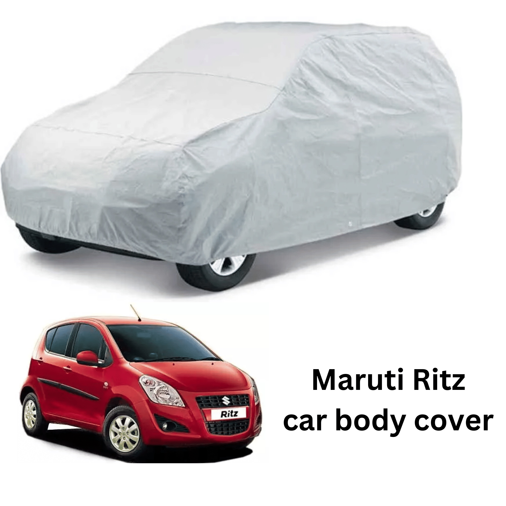 AKSMIT Car Body Cover for Maruti All Car Models Without Mirror Pocket ( Pack of 1 ) , Silver
