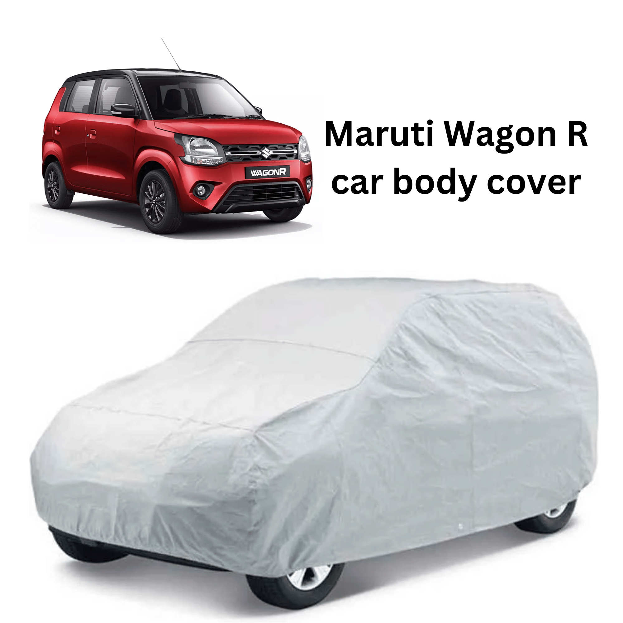 AKSMIT Car Body Cover for Maruti All Car Models Without Mirror Pocket ( Pack of 1 ) , Silver