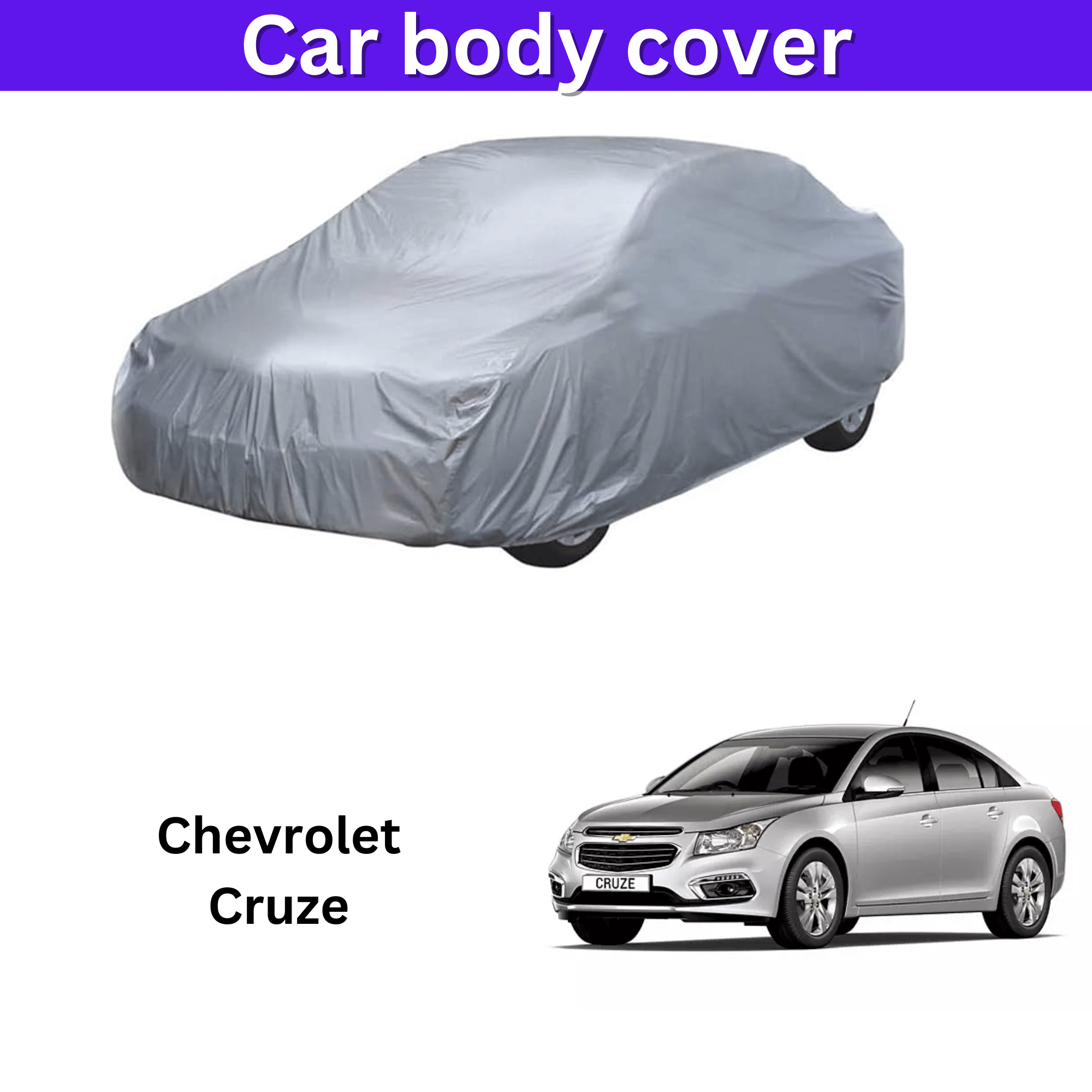AKSMIT Car Body Cover for Chevrolet All Car Models Without Mirror Pocket ( Pack of 1 ) , Silver AKSMIT Car Body Cover for Chevrolet All Car Models Without Mirror Pocket ( Pack of 1 ) , Silver