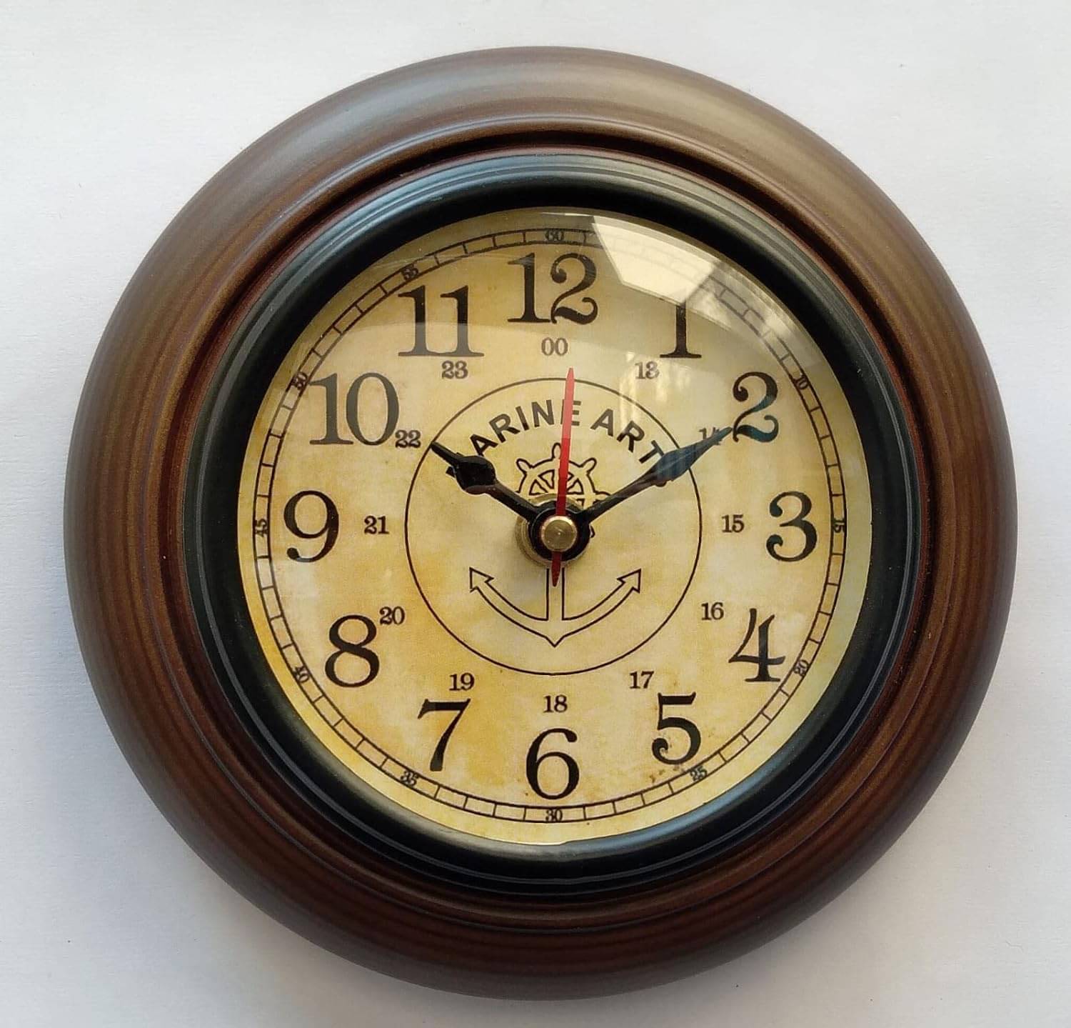 ANTIQUE NAUTICAL CREATIONS Circular Analog Wall Clock ANTIQUE NAUTICAL CREATIONS Circular Analog Wall Clock