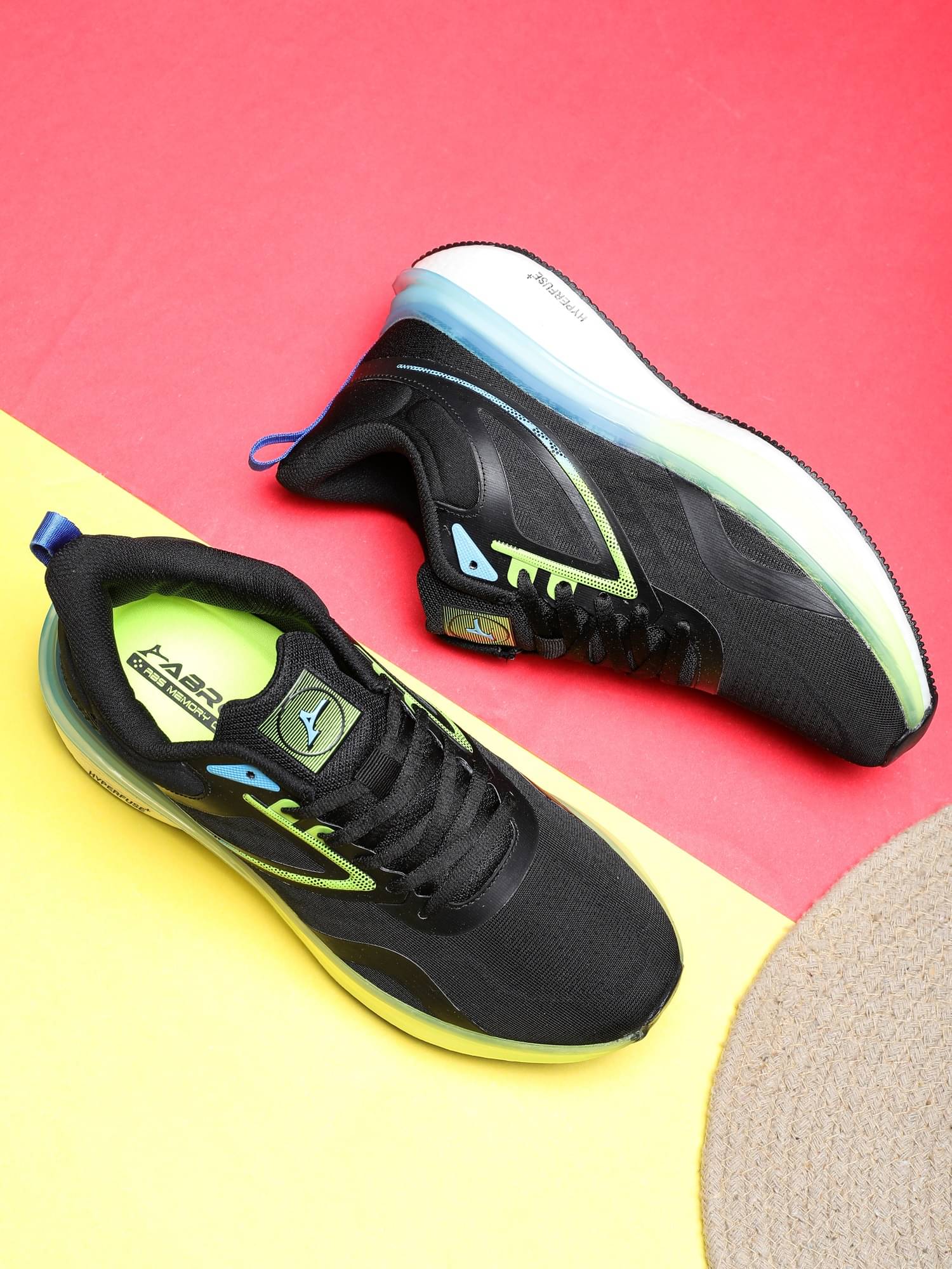     			Abros DUNE Black Men's Sports Running Shoes