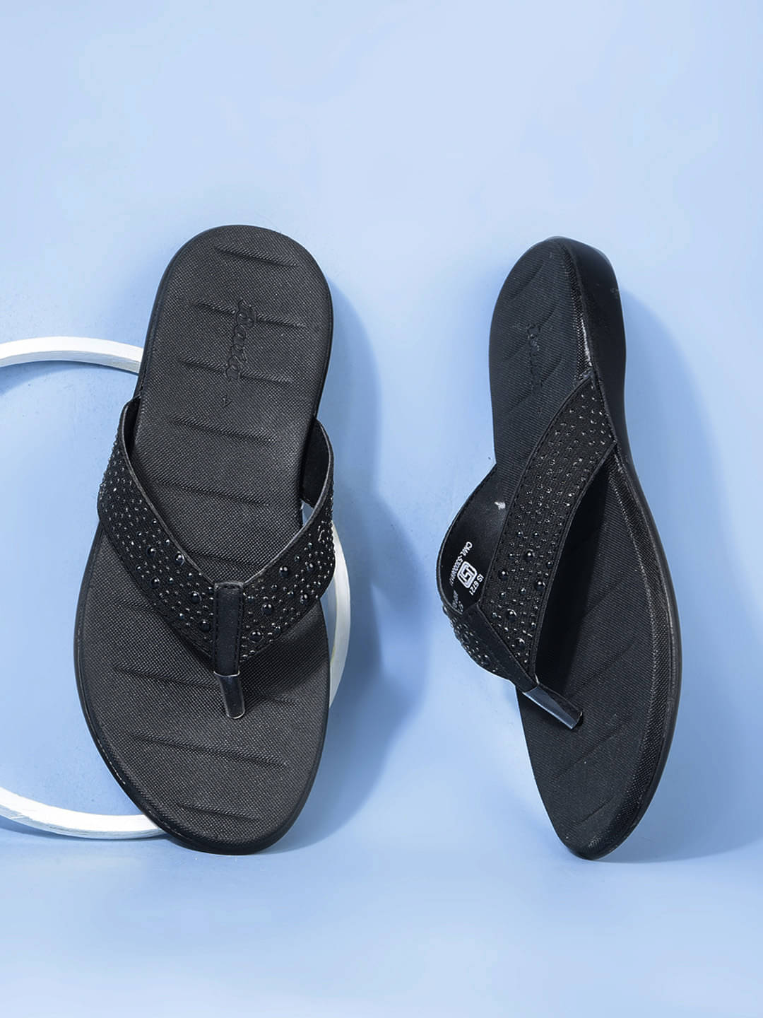     			Bata Black Women's Thong Flip Flop