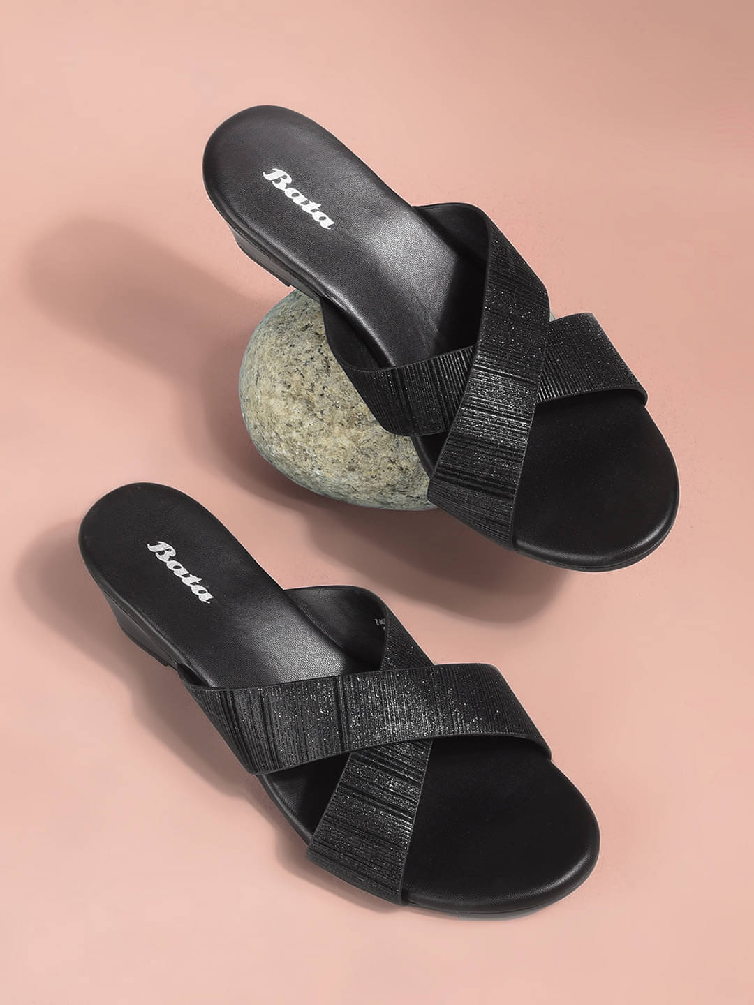     			Bata Black Women's Thong Flip Flop