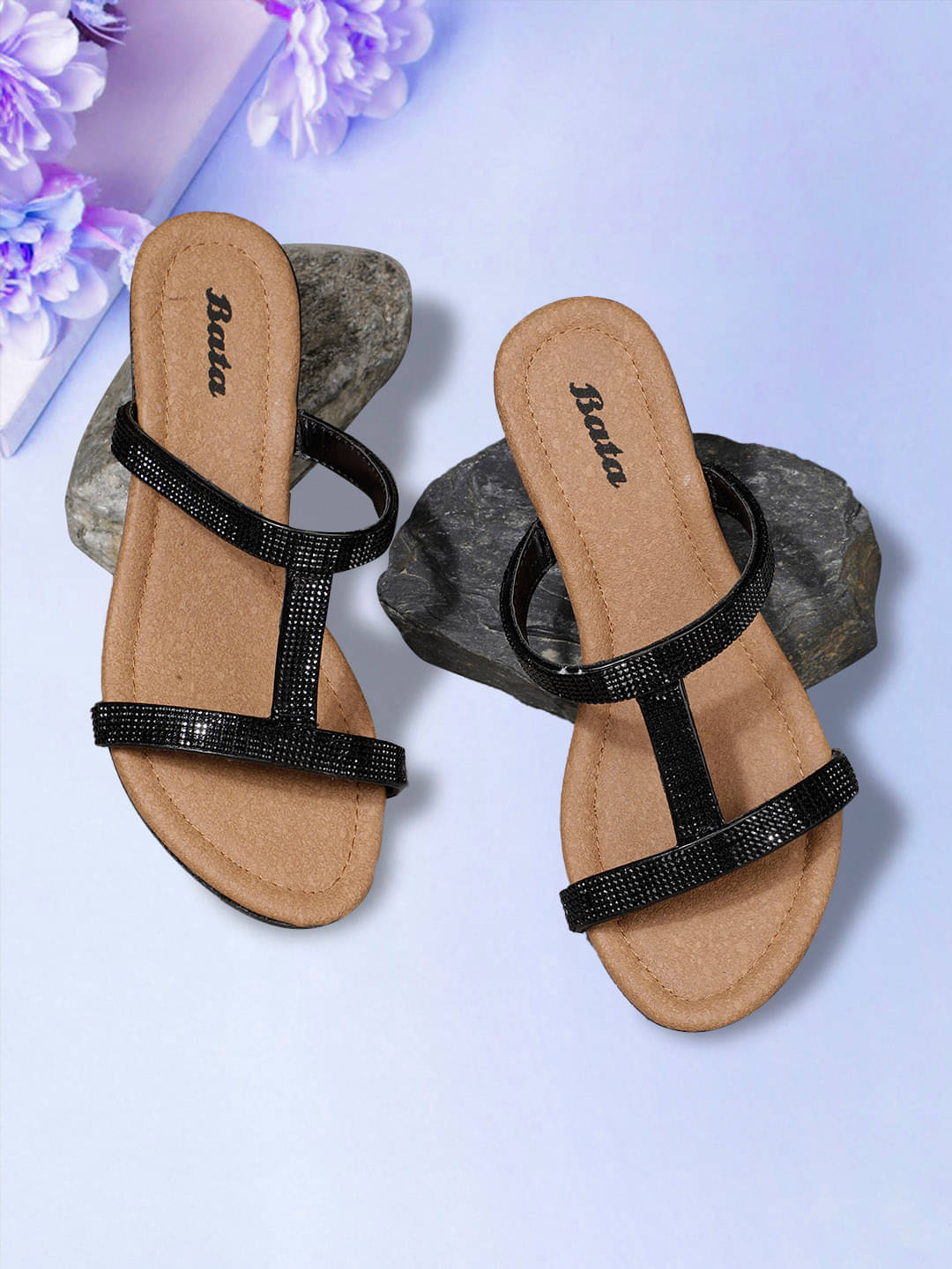     			Bata Black Women's Thong Flip Flop