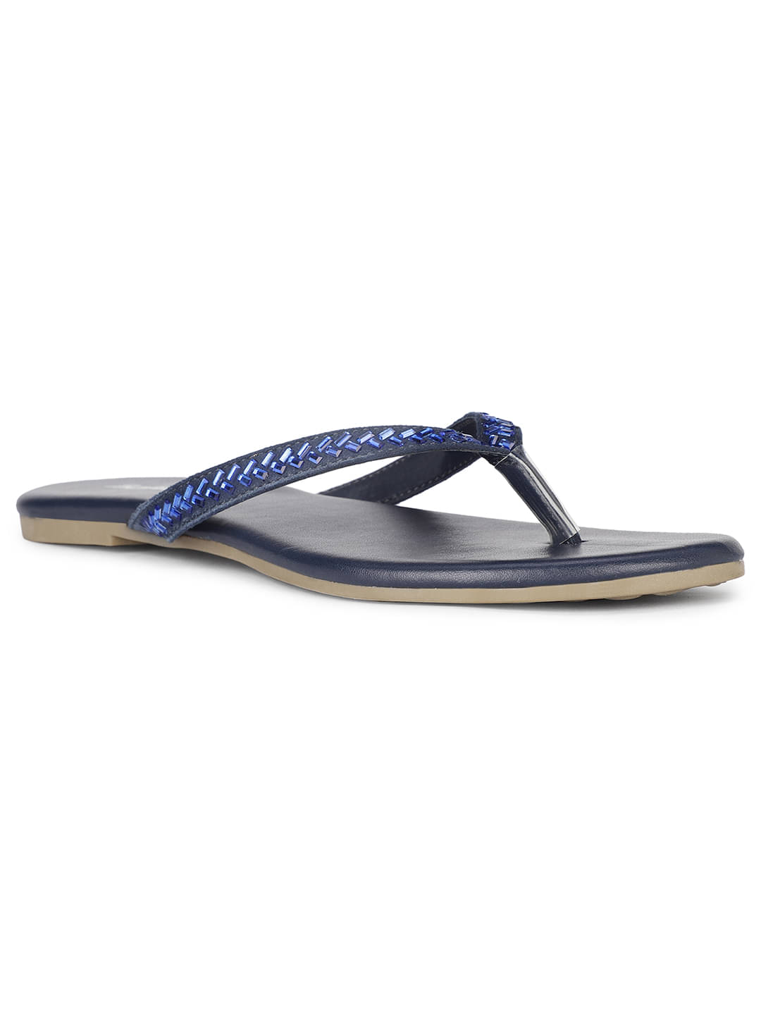     			Bata Navy Blue Women's Thong Flip Flop