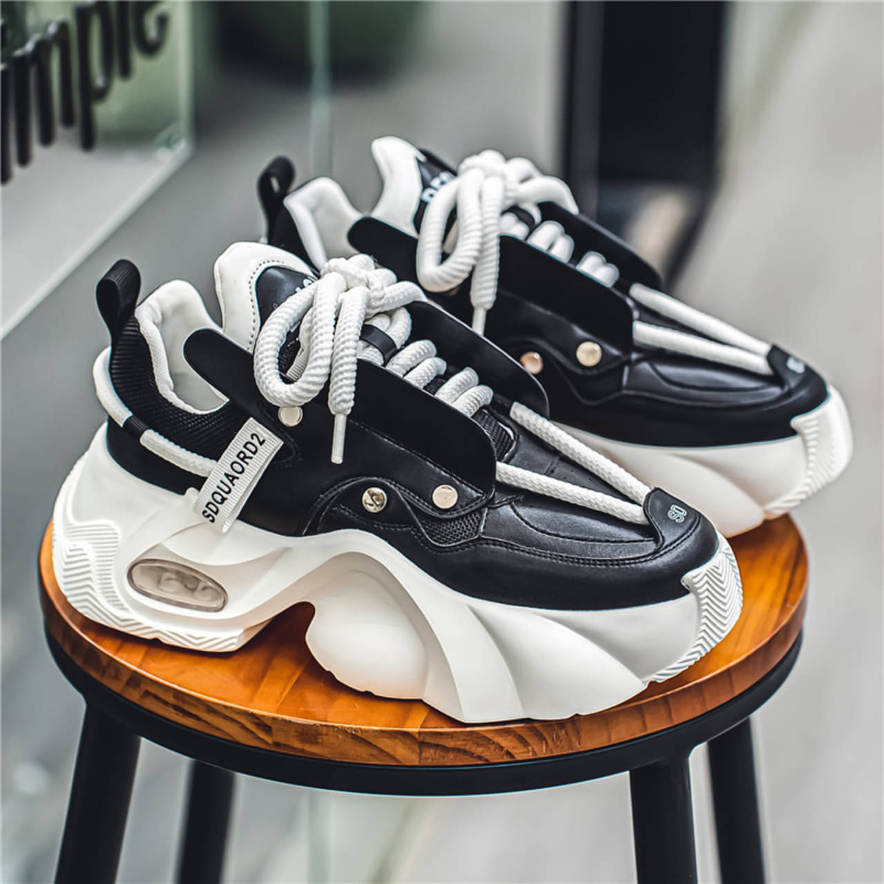     			Brothers Gift Trendy Sneakers Shoes Black Men's Korean Shoes