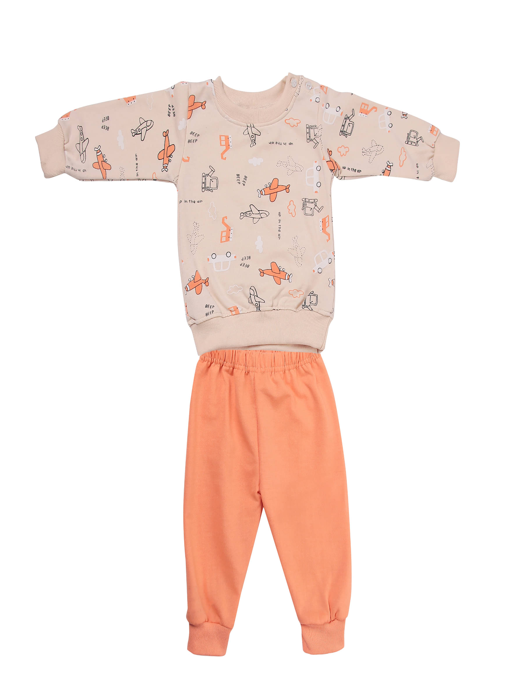 CUSHEE Pack of 2 Unisex Polyester Sweatshirt & Trackpant Set ( Orange ) CUSHEE Pack of 2 Unisex Polyester Sweatshirt & Trackpant Set ( Orange )