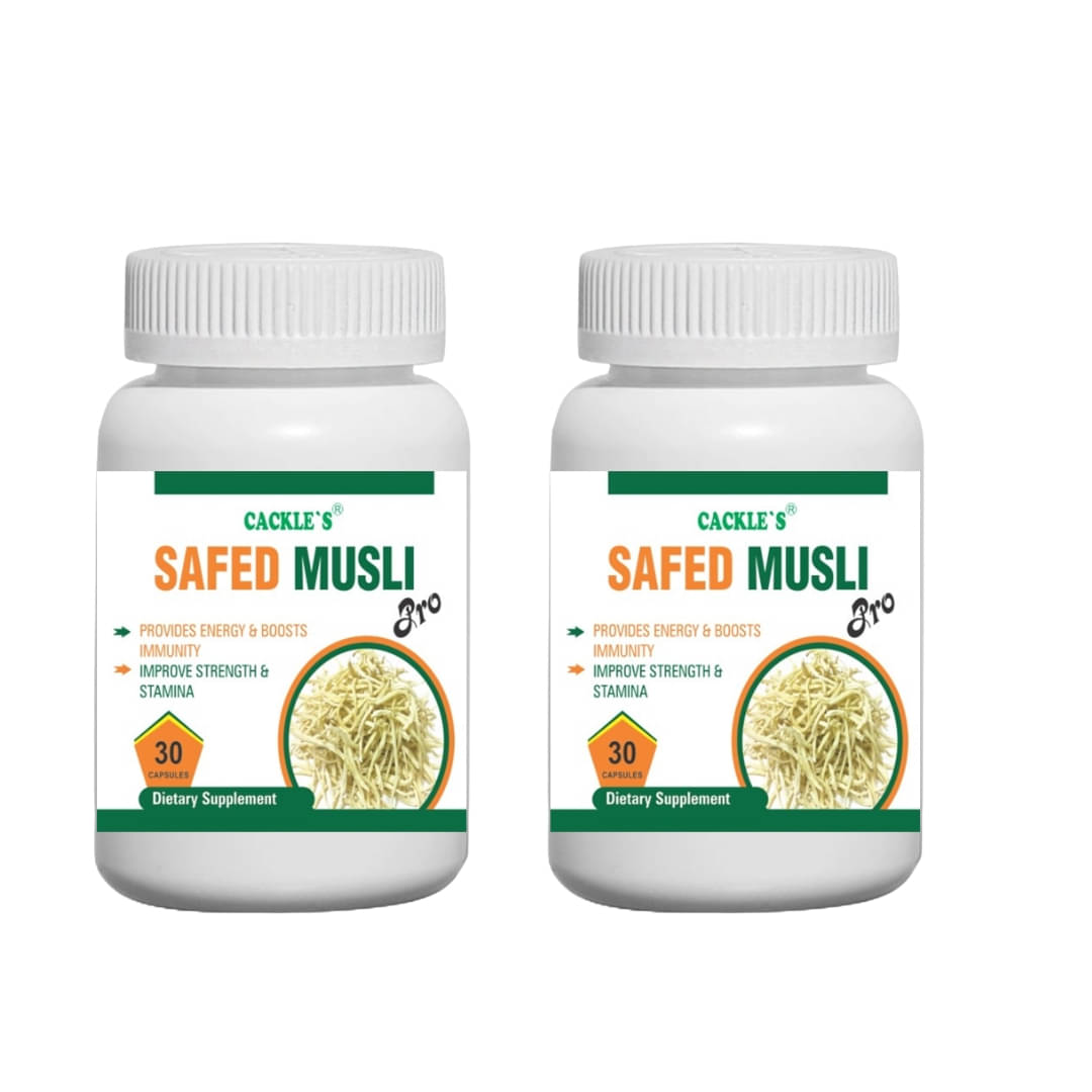 Cackle's Safed Musli Pro Capsule 30No.s (Pack of 2) Cackle's Safed Musli Pro Capsule 30No.s (Pack of 2)
