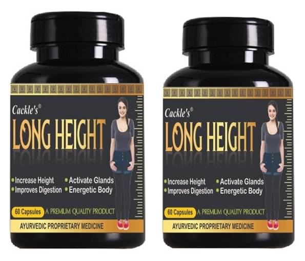 Cackle's Long Height Capsules 60 No.s (Pack of 2) Cackle's Long Height Capsules 60 No.s (Pack of 2)