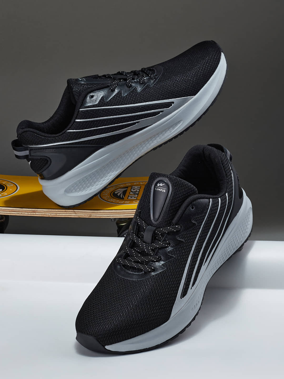 Campus MARVRICK Black Men's Sports Running Shoes - Sports Shoes | Buy online on ZillyBuy