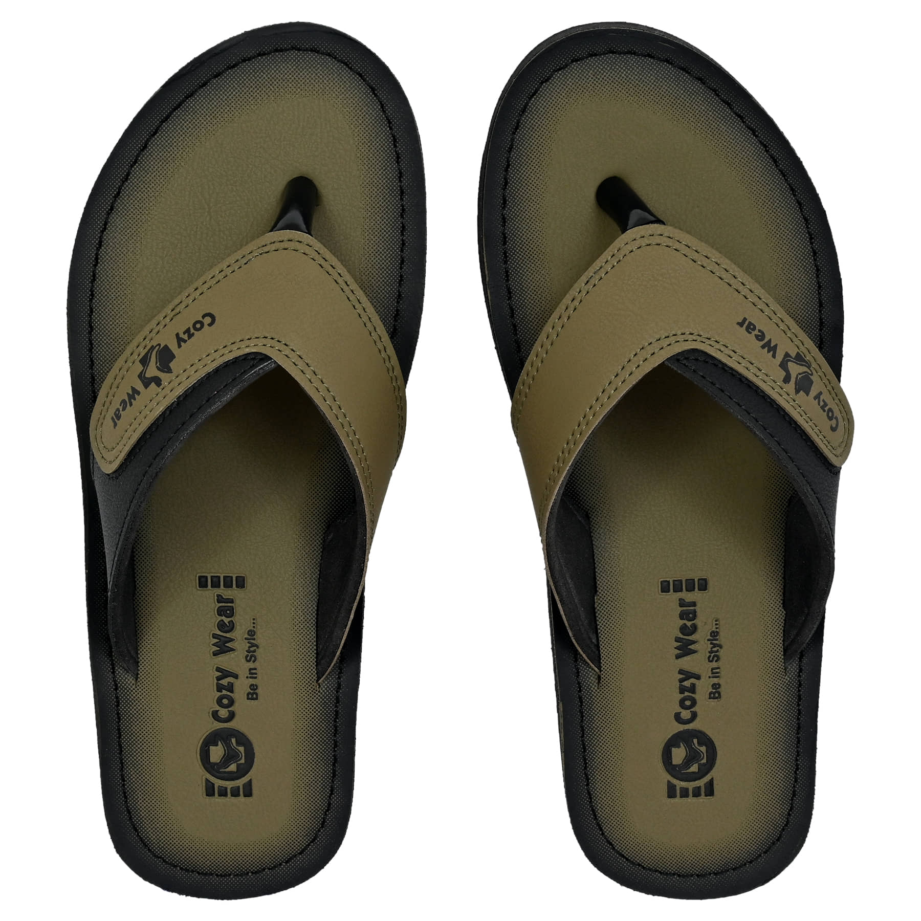 Cozy Wear Green Men's Daily Slipper
