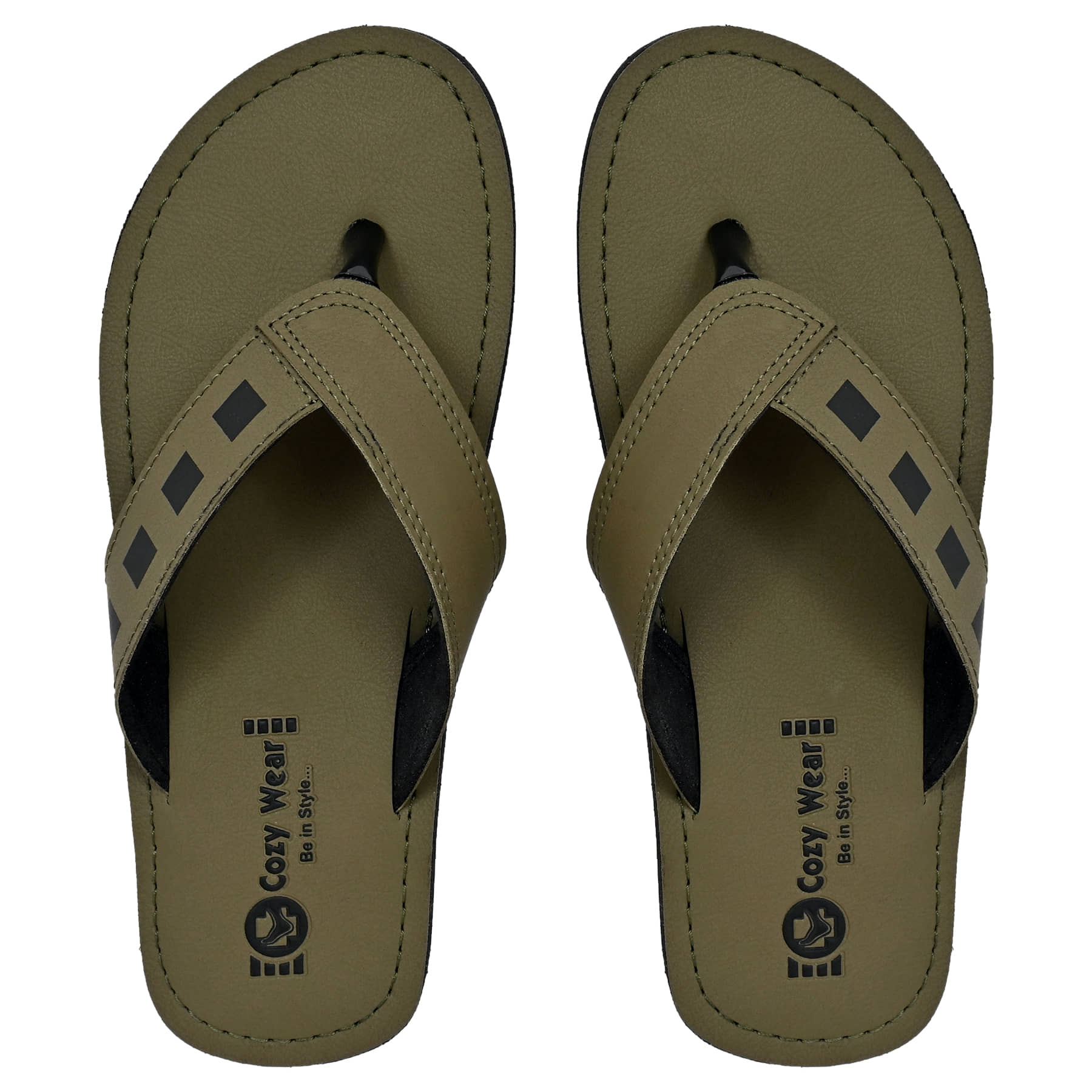 Cozy Wear Green Men's Daily Slipper