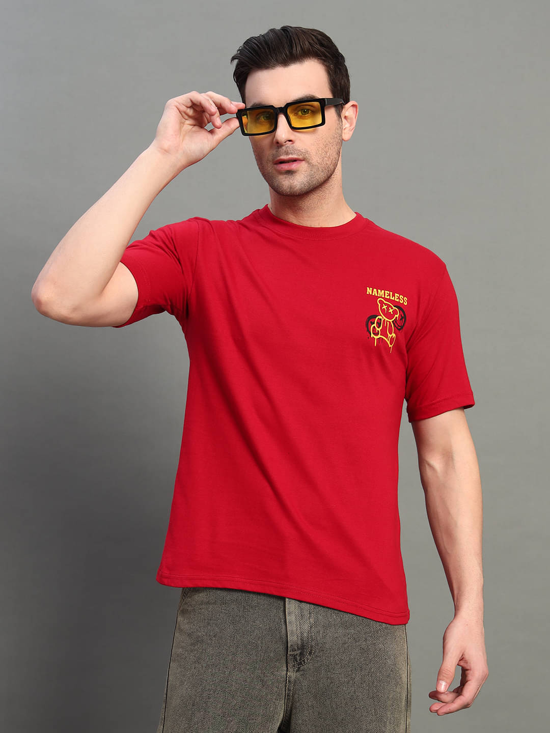 DENNIN 100% Cotton Regular Fit Printed Half Sleeves Men's Round T-Shirt - Maroon ( Pack of 1 ) DENNIN 100% Cotton Regular Fit Printed Half Sleeves Men's Round T-Shirt - Maroon ( Pack of 1 )