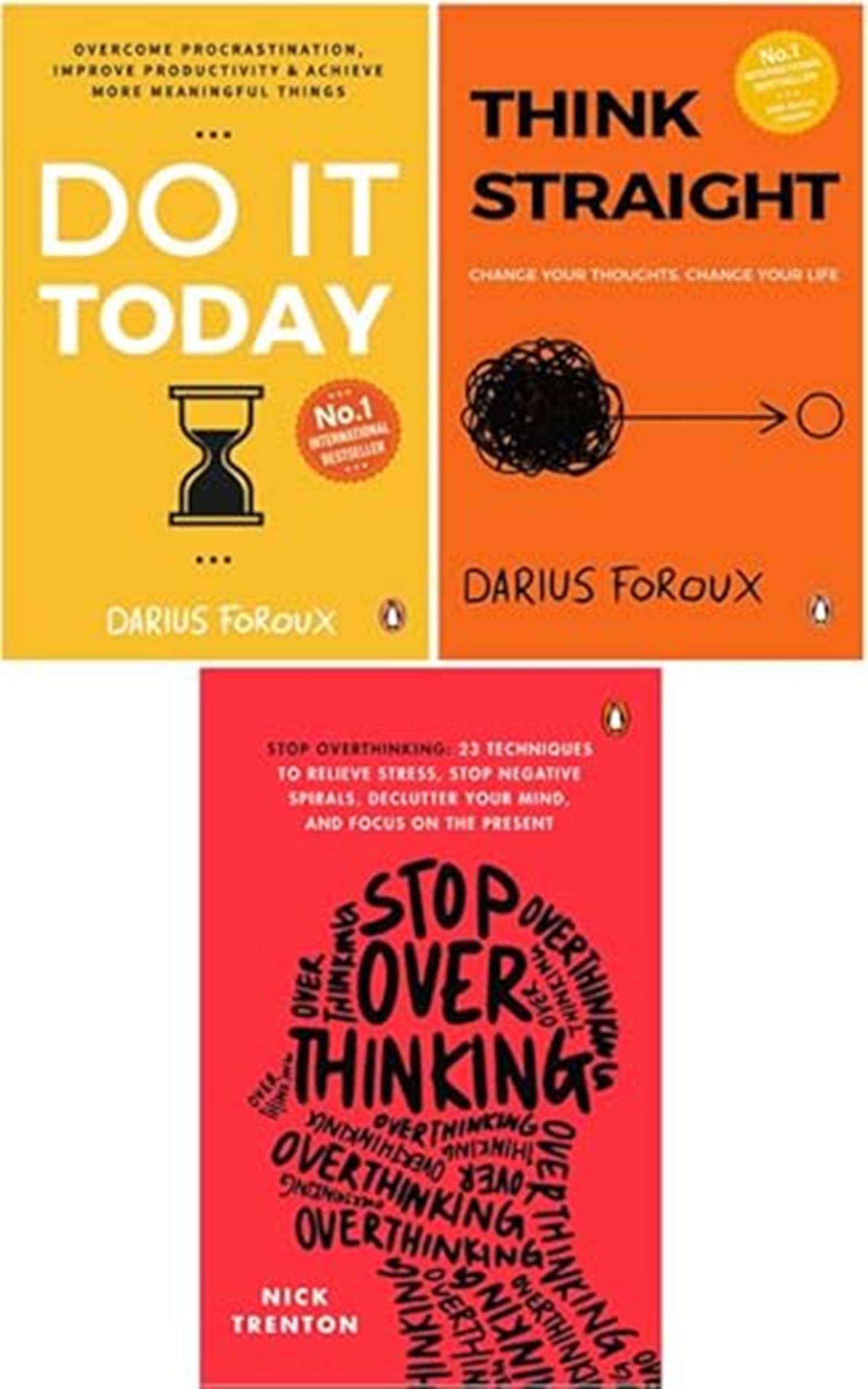     			DO IT TODAY + THINK STRAIGHT + STOP OVERTHINKING (Combo of 3 Books) Paperback – 24 August 2023
