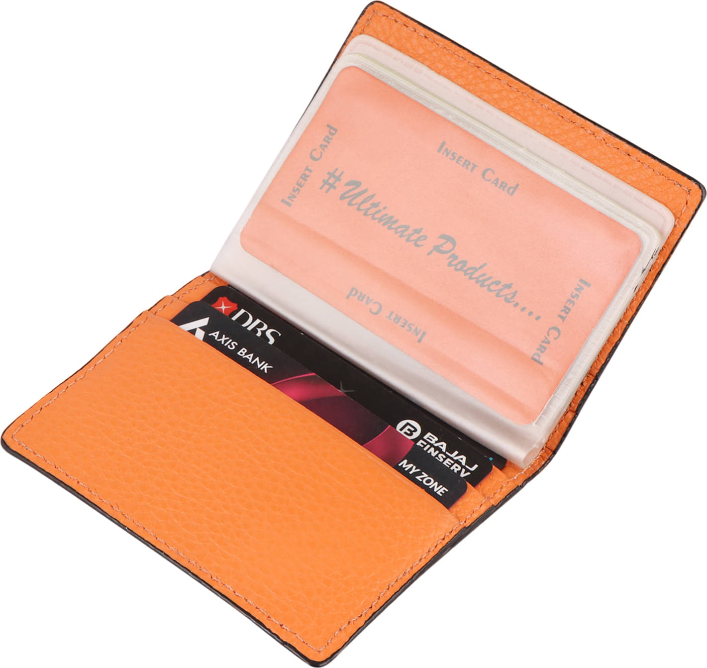     			Dezire Crafts Leather Engraved Men's Regular Wallet With 8 Slots For Card ( Orange , Pack of 1 )