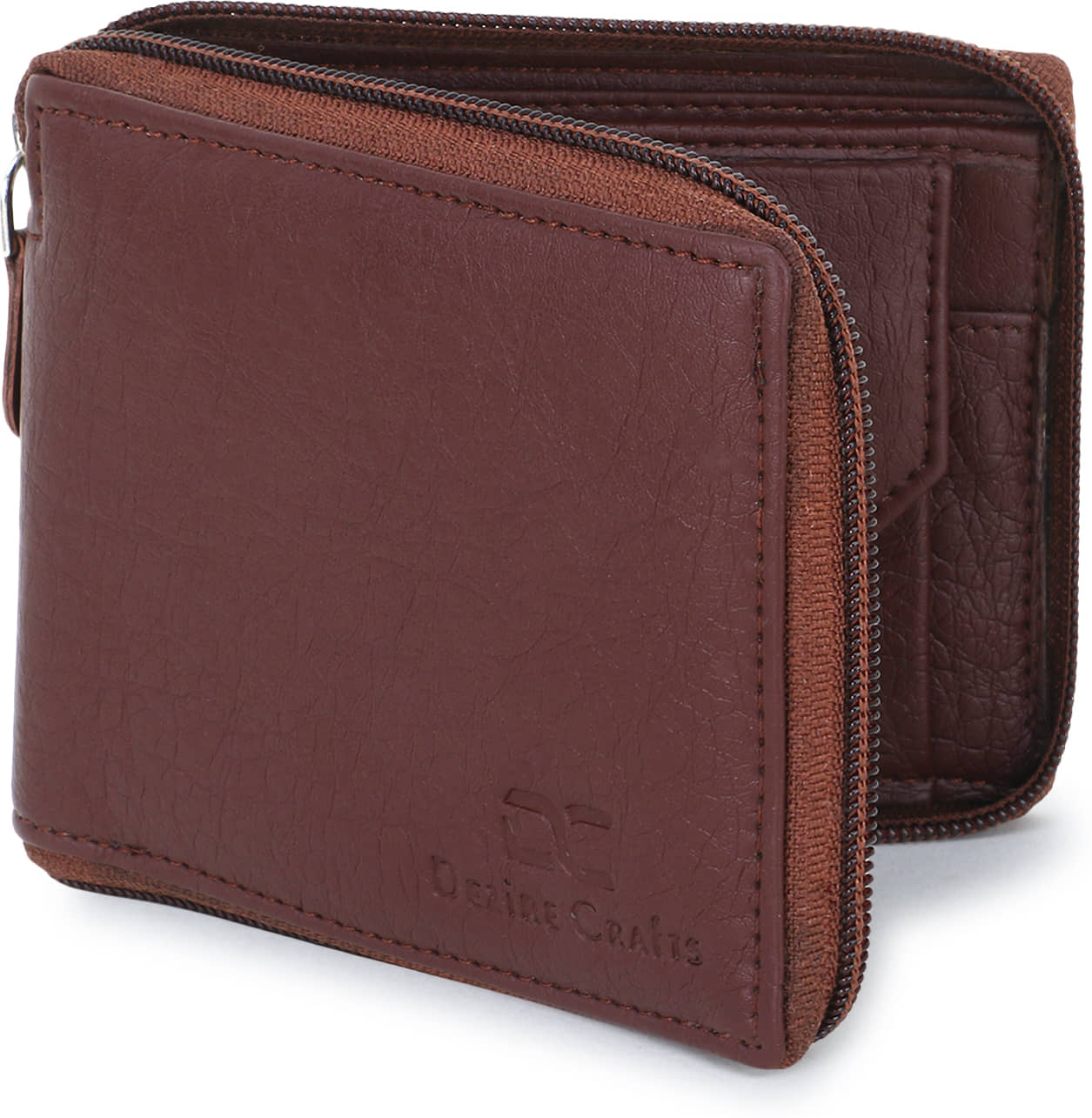 Dezire Crafts PU Embellished Men's Regular Wallet With 7 Slots For Card ( Brown , Pack of 1 ) - Handbags | Buy online on ZillyBuy