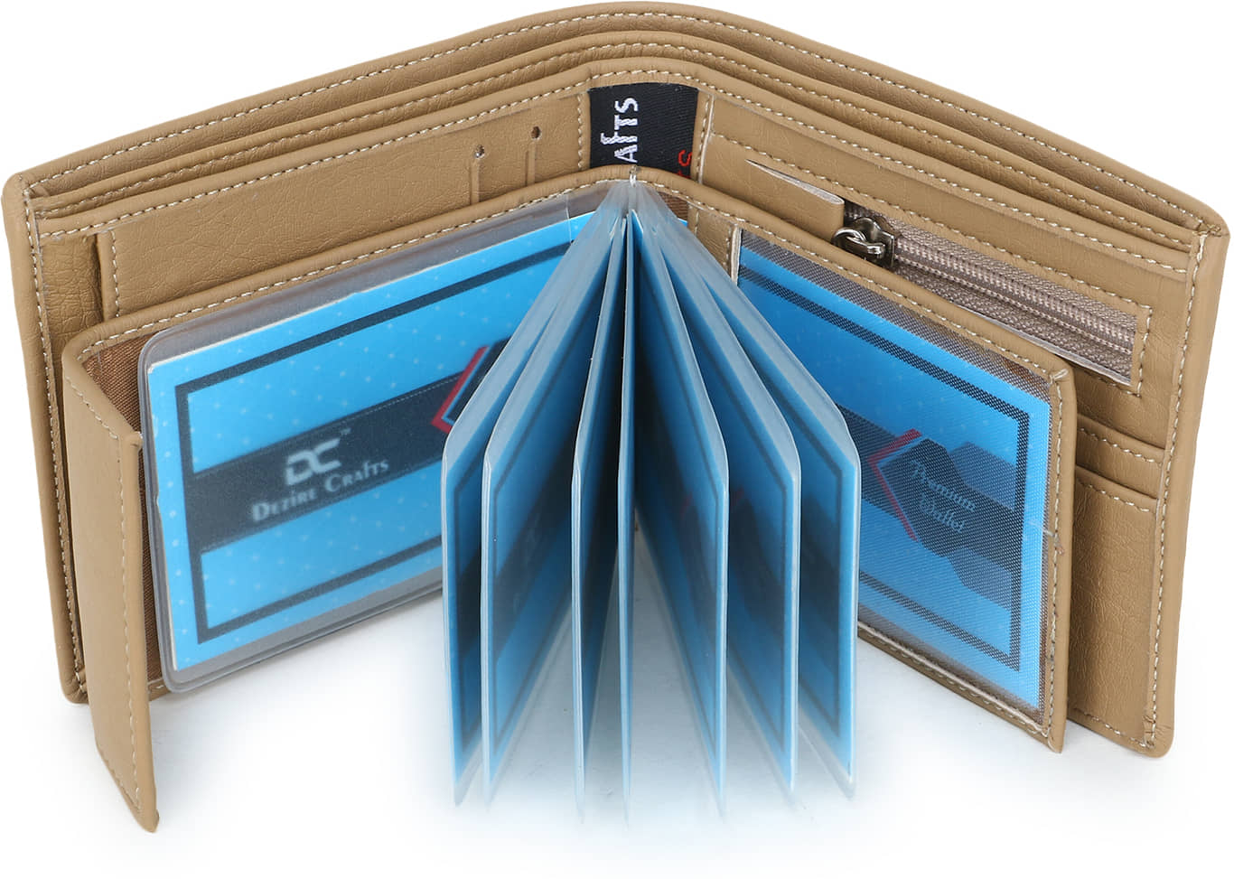 Dezire Crafts PU Solid Men's Regular Wallet With More Than 10 Slots For Card ( Black , Pack of 1 ) - Handbags | Buy online on ZillyBuy
