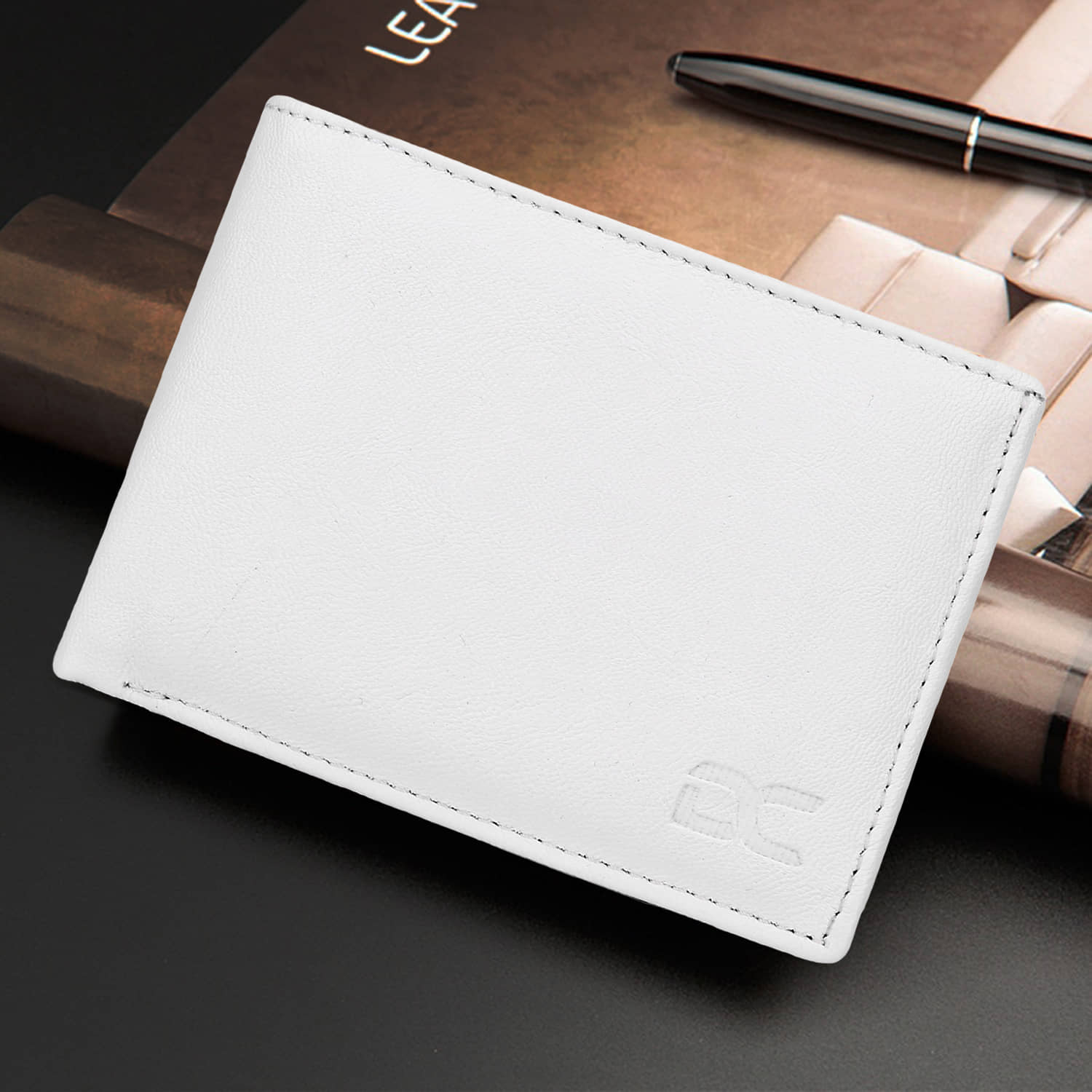 Dezire Crafts PU Embellished Men's Regular Wallet With 7 Slots For Card ( White , Pack of 1 ) - Handbags | Buy online on ZillyBuy