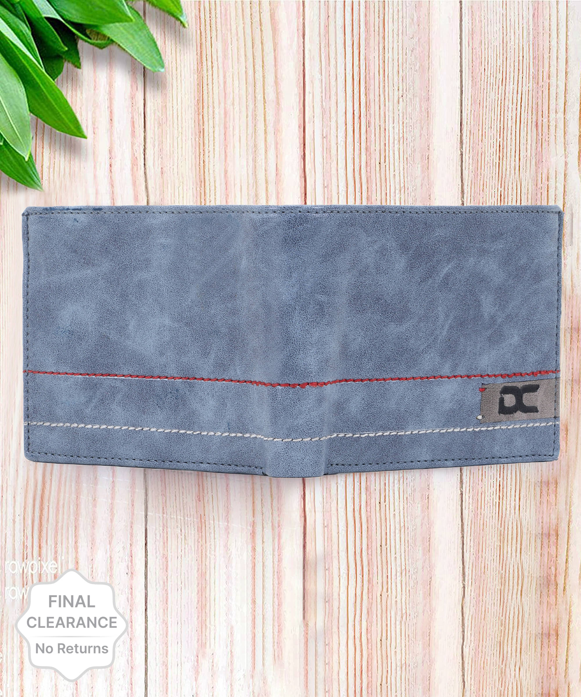     			Dezire Crafts PU Printed Men's Regular Wallet With 4 Slots For Card ( Blue , Pack of 1 )