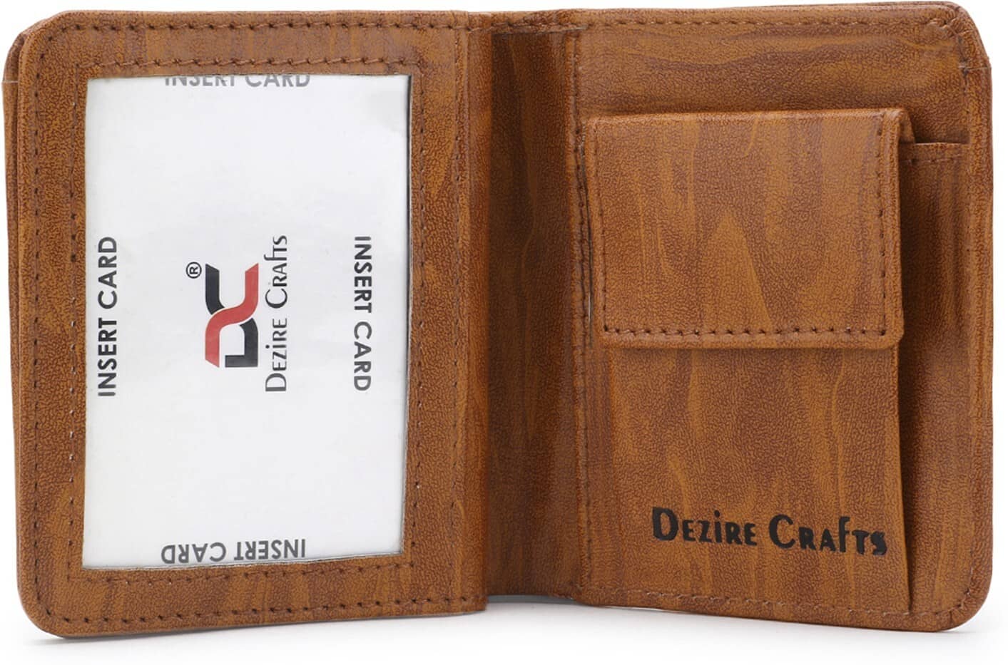 Dezire Crafts PU Printed Men's Regular Wallet With 8 Slots For Card ( Tan , Pack of 1 ) - Handbags | Buy online on ZillyBuy