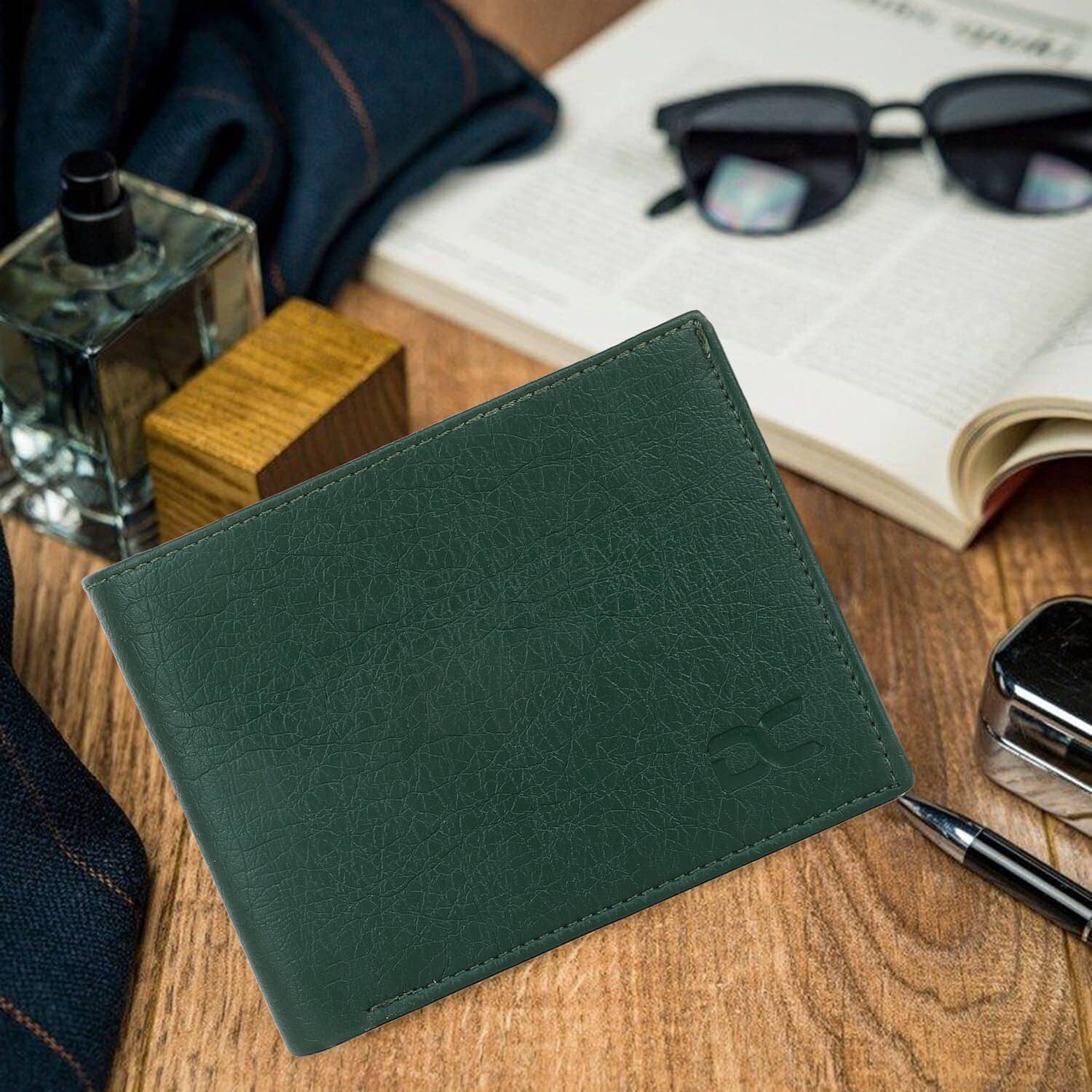Dezire Crafts PU Printed Men's Regular Wallet With 6 Slots For Card ( Green , Pack of 1 ) - Handbags | Buy online on ZillyBuy