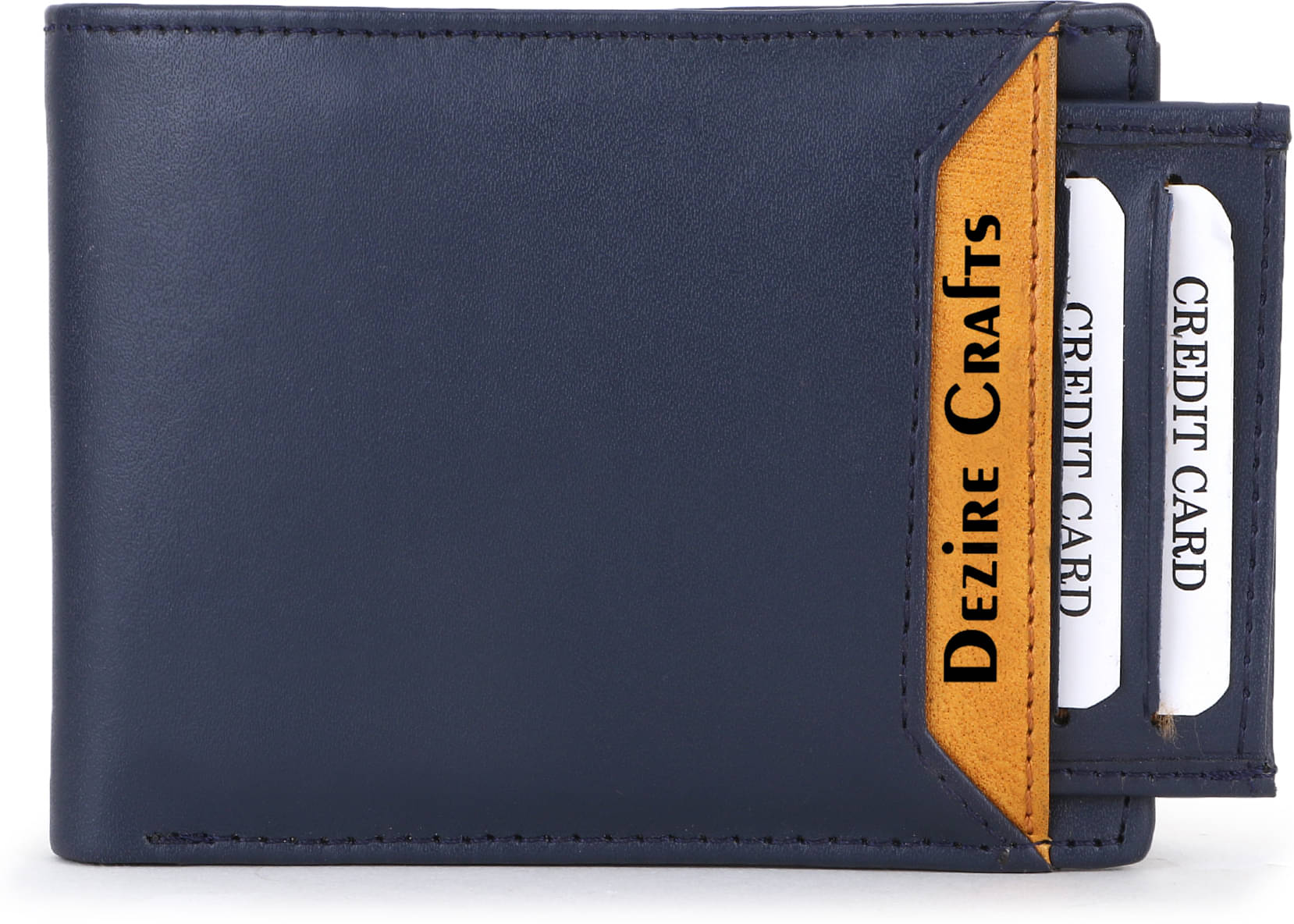     			Dezire Crafts PU Self Design Men's Regular Wallet With 8 Slots For Card ( Blue , Pack of 1 )
