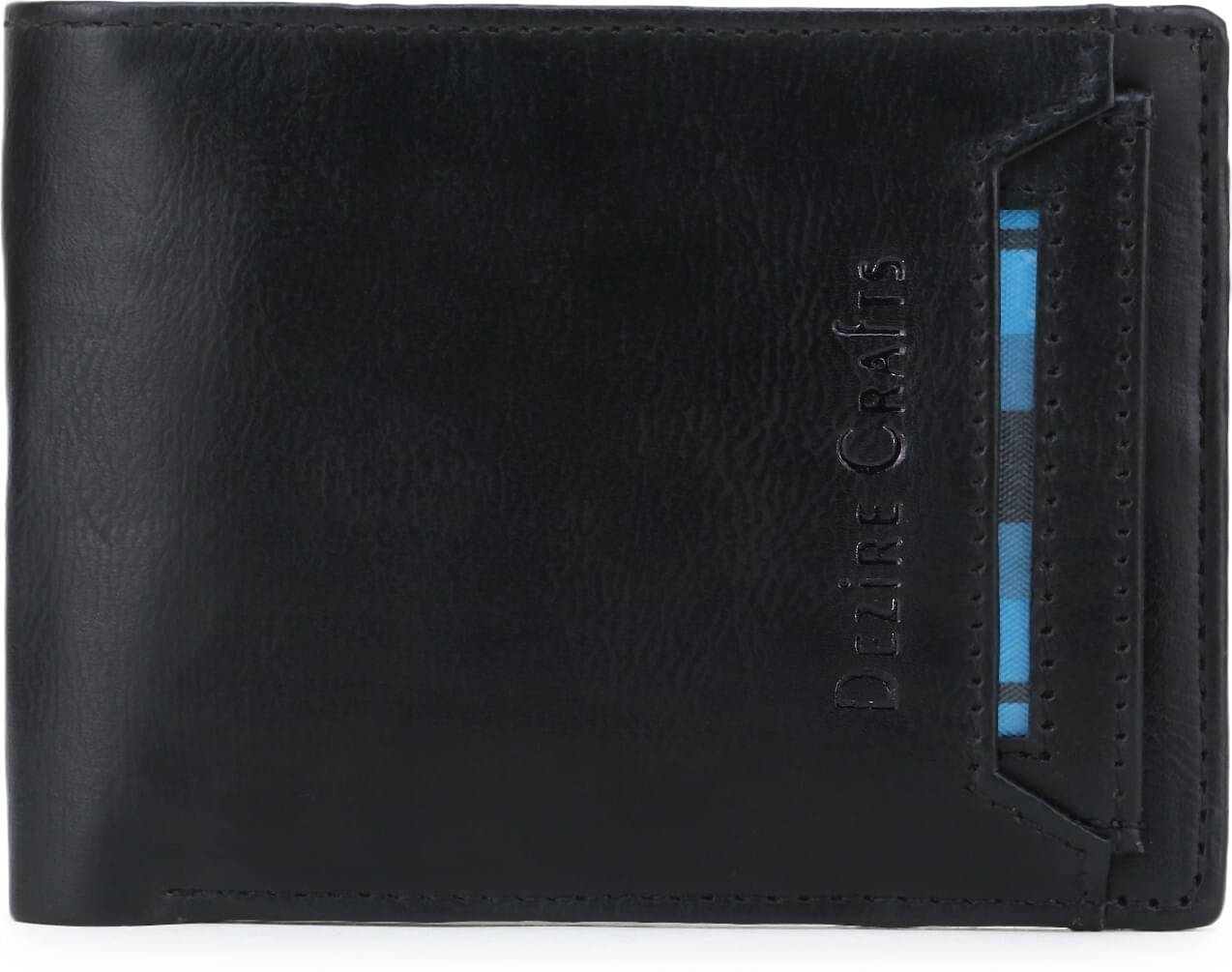     			Dezire Crafts PU Self Design Men's Regular Wallet With 8 Slots For Card ( Black , Pack of 1 )