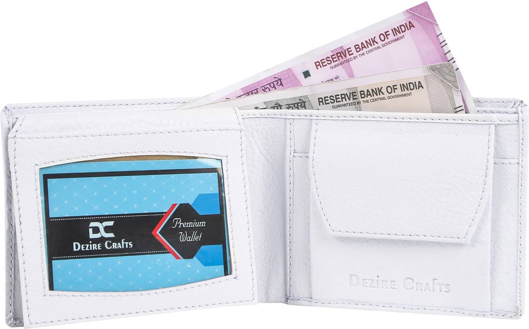 Dezire Crafts PU Solid Men's Regular Wallet With 5 Slots For Card ( White , Pack of 1 ) - Handbags | Buy online on ZillyBuy