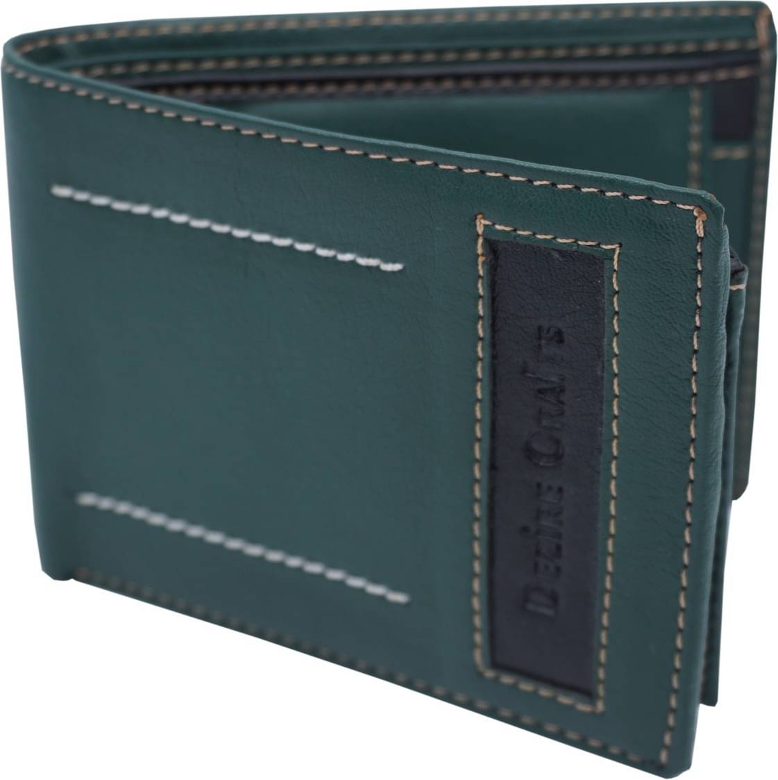     			Dezire Crafts PU Solid Men's Regular Wallet With 7 Slots For Card ( Green , Pack of 1 )