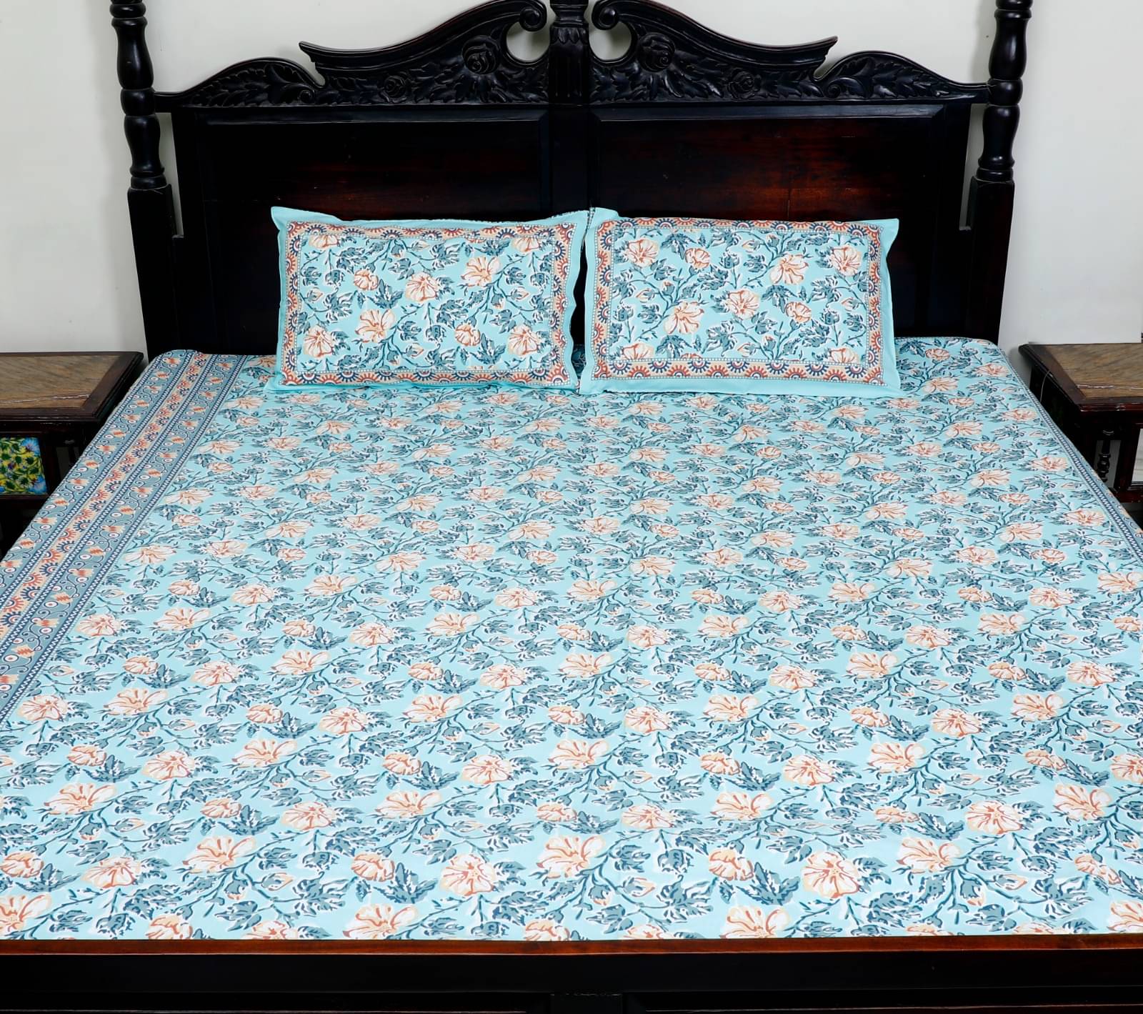 Dreamsheet Cotton 1 Double King Bedsheet with 2 Pillow Covers ( Sky Blue ) Dreamsheet Cotton 1 Double King Bedsheet with 2 Pillow Covers ( Sky Blue )