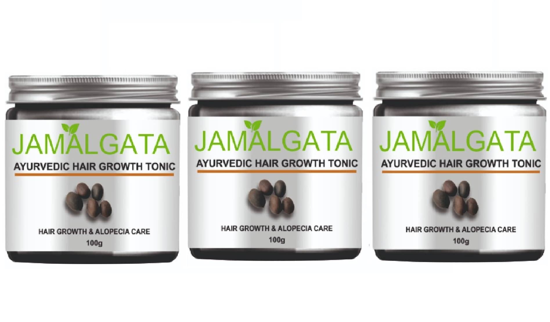 GABANA Jamalgata Hair Growth Powder For Hair Fall Control Solution 100 gm Pack of 3