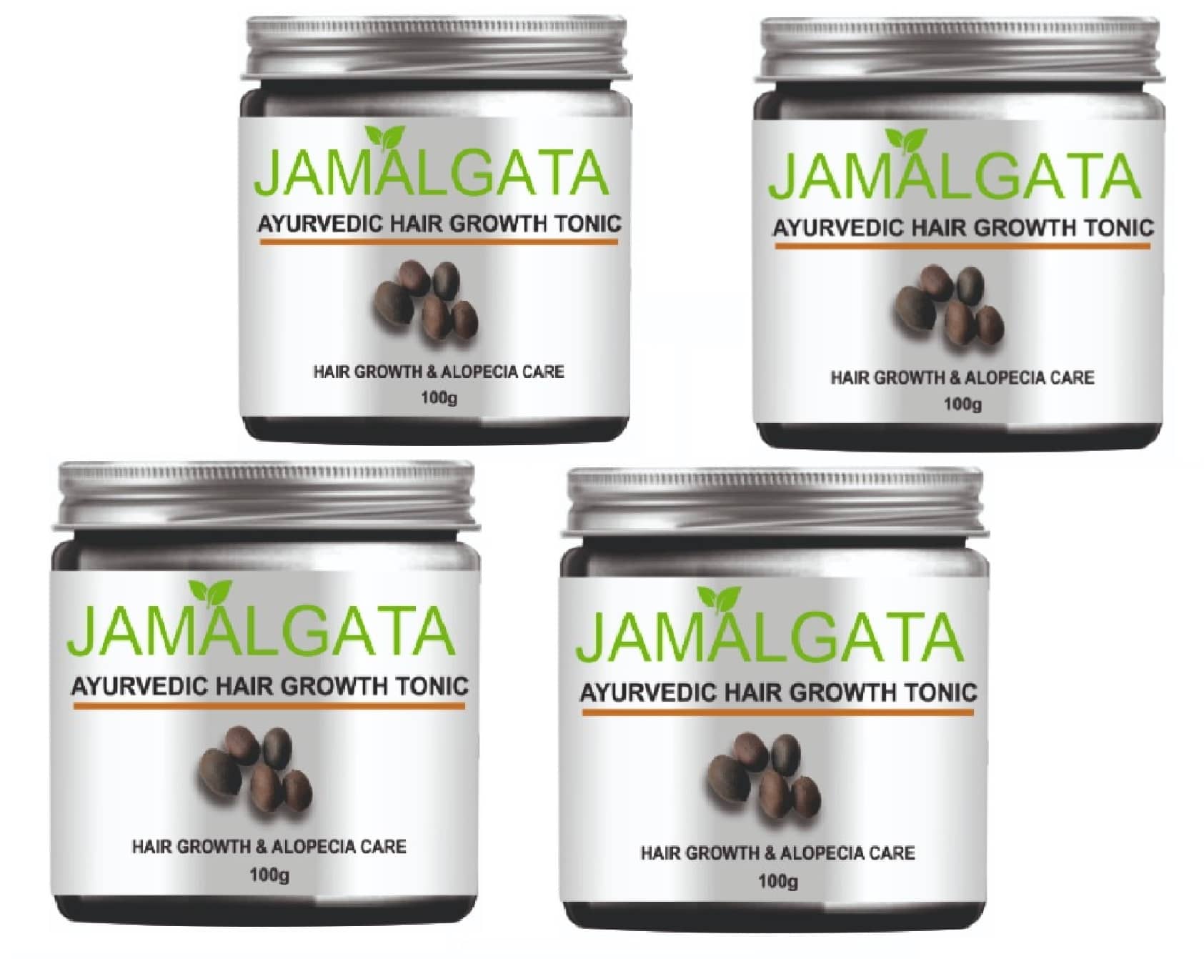 GABANA Jamalgata Hair Growth Powder For Hair Fall Control Solution 100 gm Pack of 4