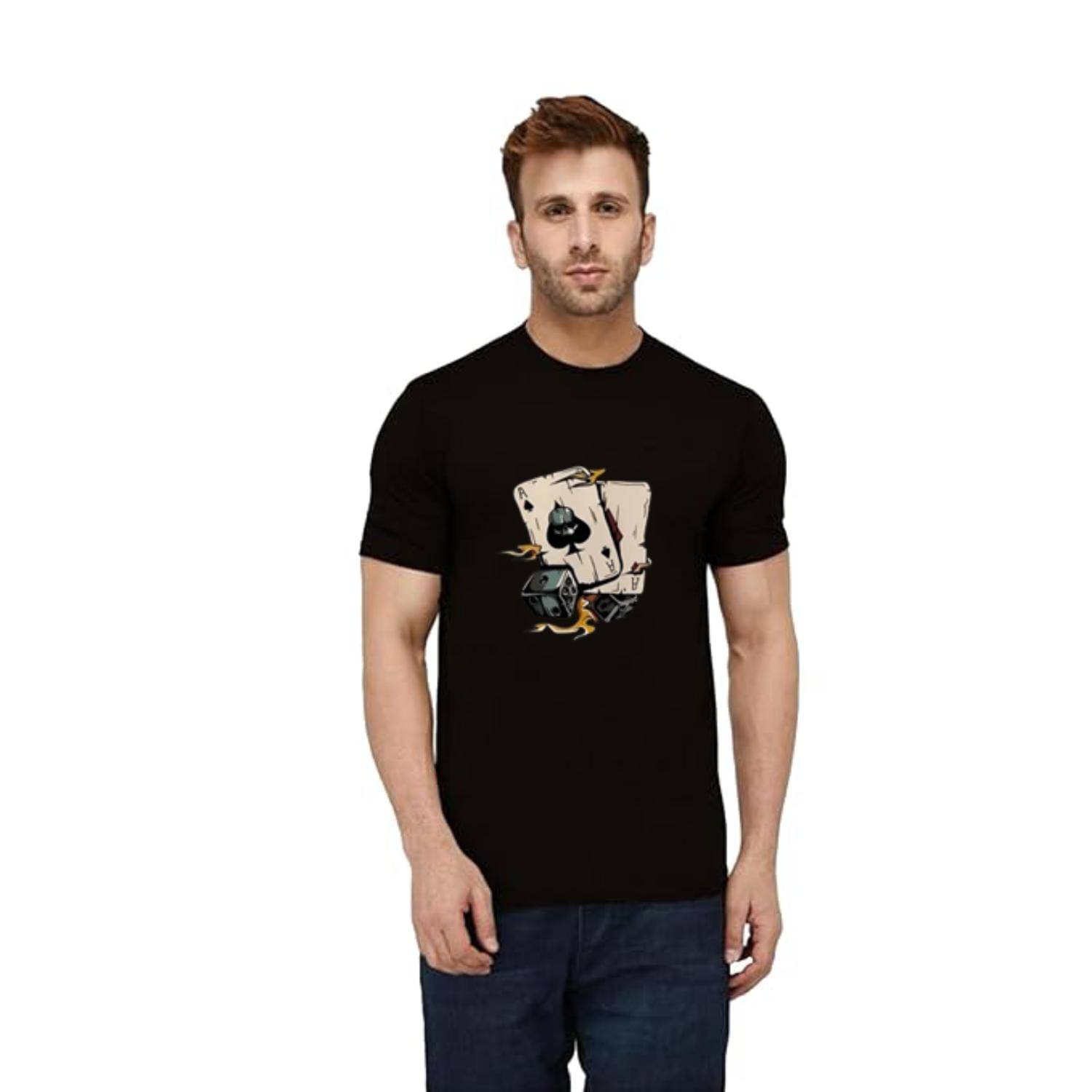 Glito Cotton Blend Regular Fit Printed Half Sleeves Men's Round T-Shirt - Black ( Pack of 1 ) Glito Cotton Blend Regular Fit Printed Half Sleeves Men's Round T-Shirt - Black ( Pack of 1 )