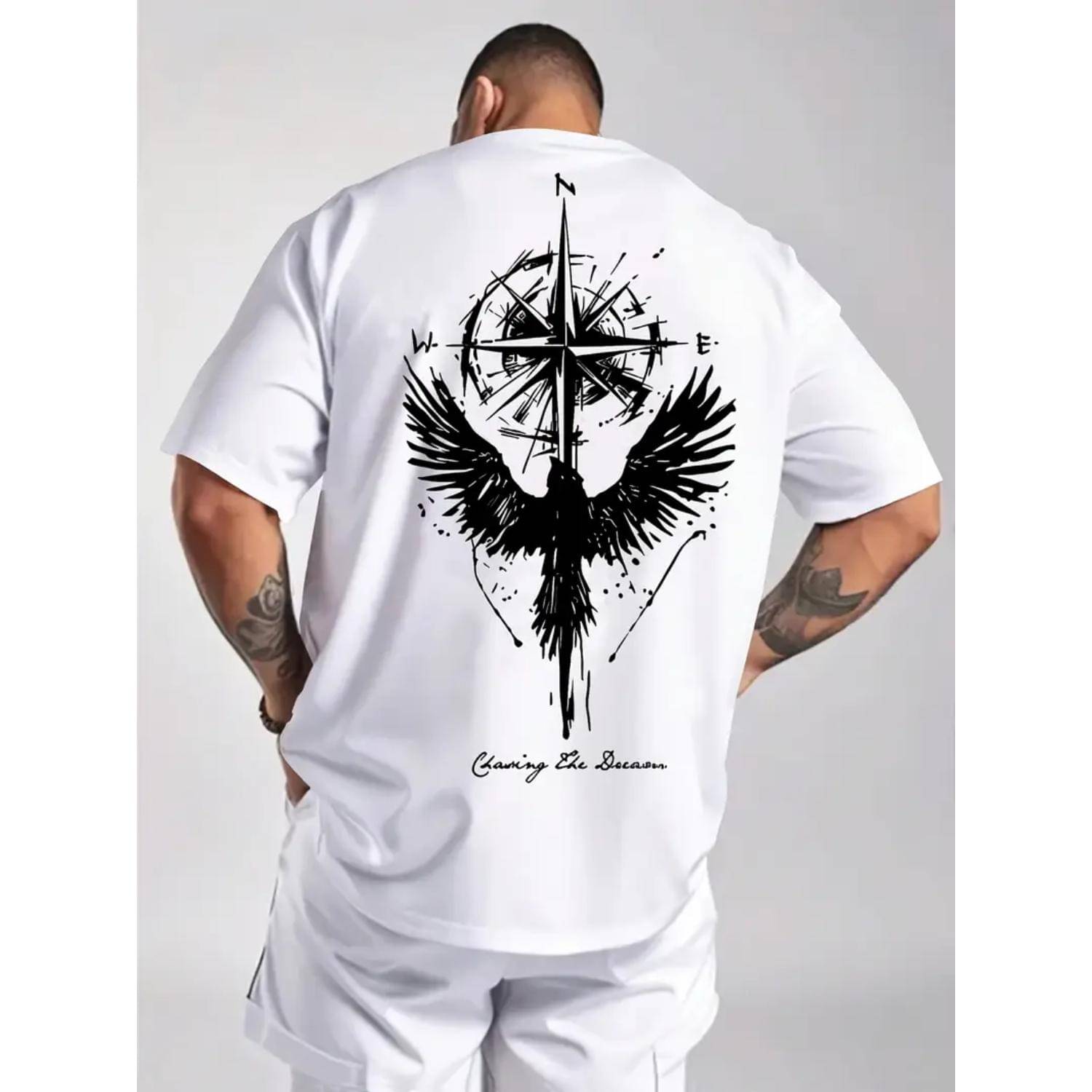 Glito Cotton Blend Regular Fit Printed Half Sleeves Men's Round T-Shirt - White ( Pack of 1 ) Glito Cotton Blend Regular Fit Printed Half Sleeves Men's Round T-Shirt - White ( Pack of 1 )