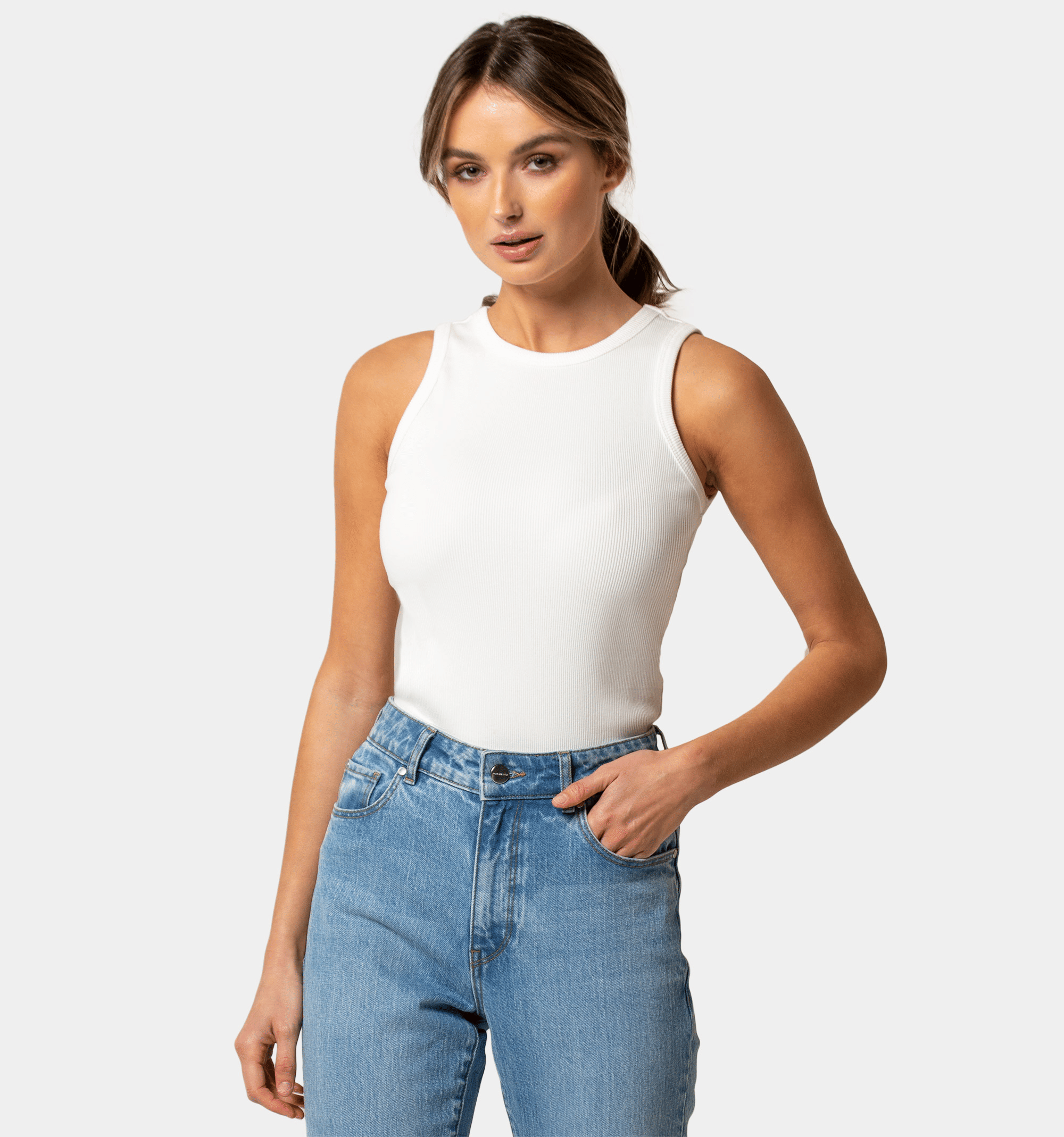 Glito Women's Woollen Tank Top ( White ) Glito Women's Woollen Tank Top ( White )