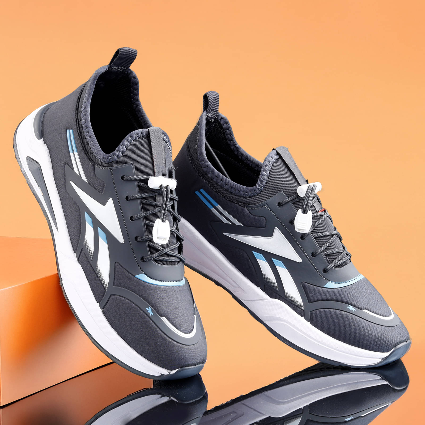     			HASTEN Walking Casual Running Shoes Dark Grey Men's Lifestyle Shoes