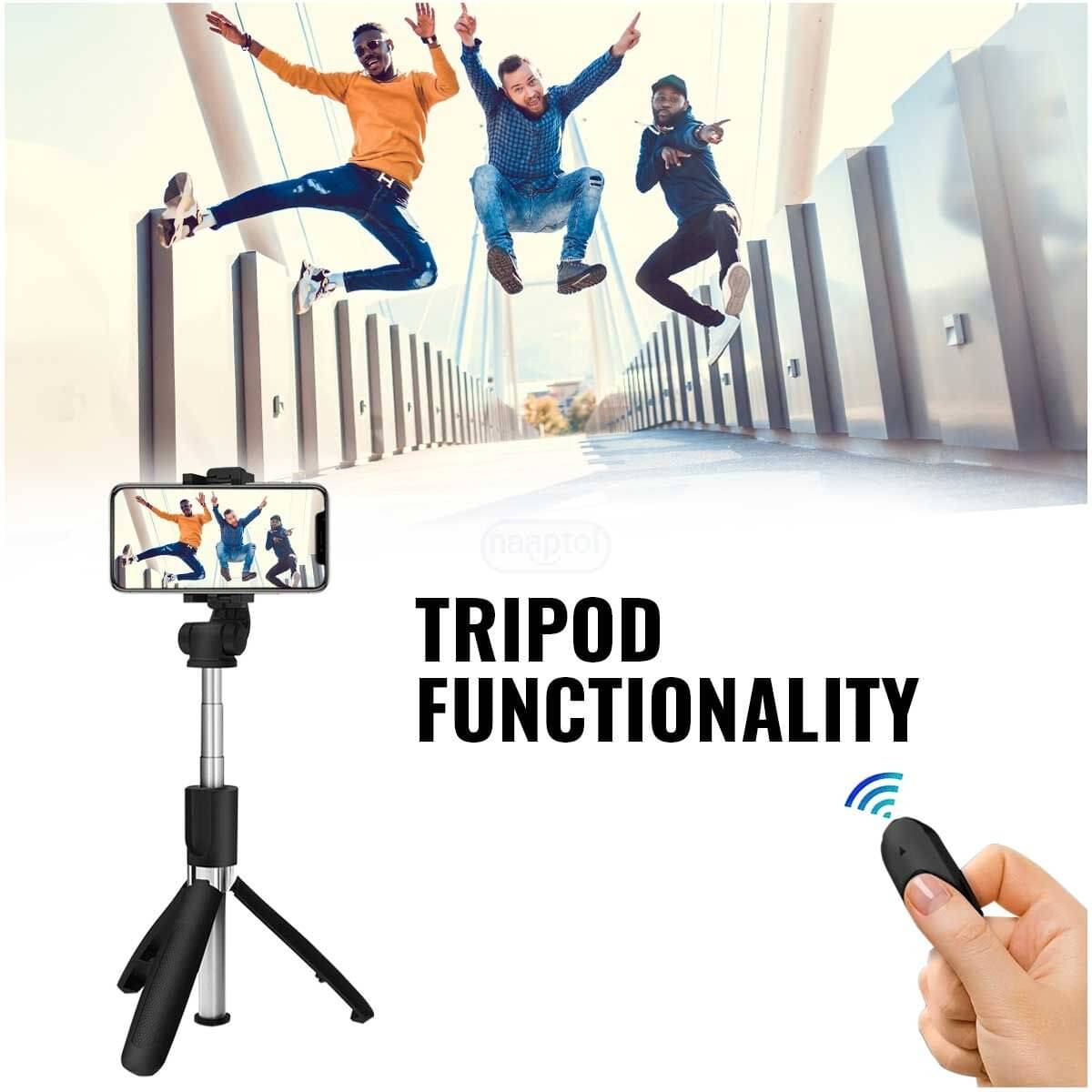    			HUG PUPPY Bluetooth Selfie Stick ( Black )