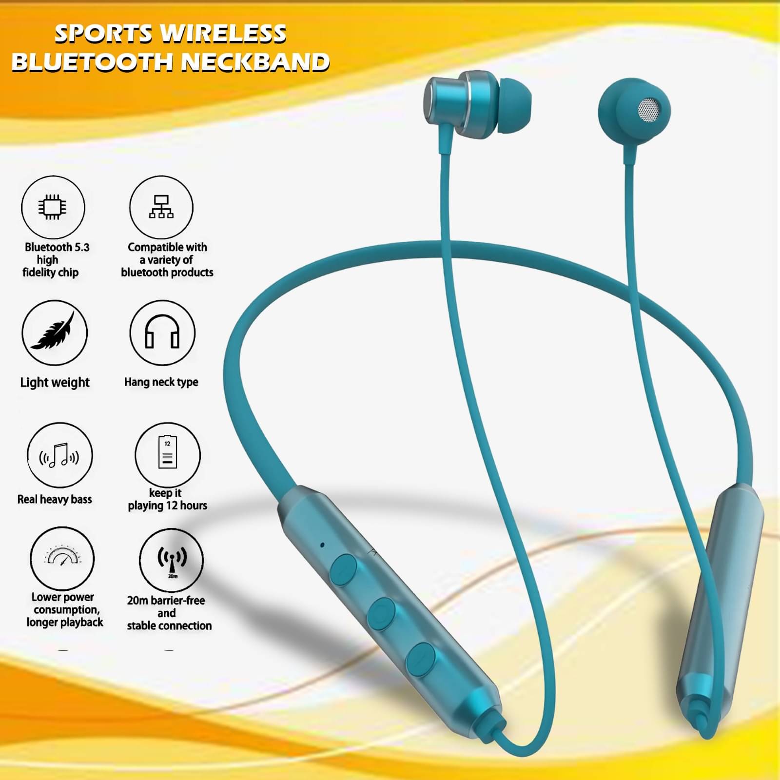     			HUG PUPPY In-the-ear Bluetooth Headset with Upto 7h Talktime Deep Bass - Blue