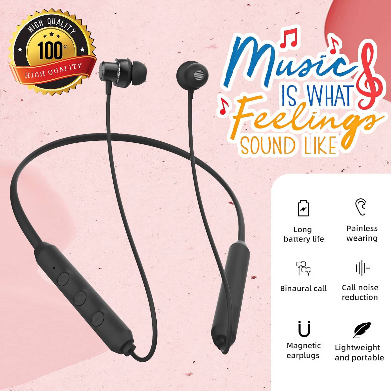     			HUG PUPPY In-the-ear Bluetooth Headset with Upto 7h Talktime Noise Cancellation - Black
