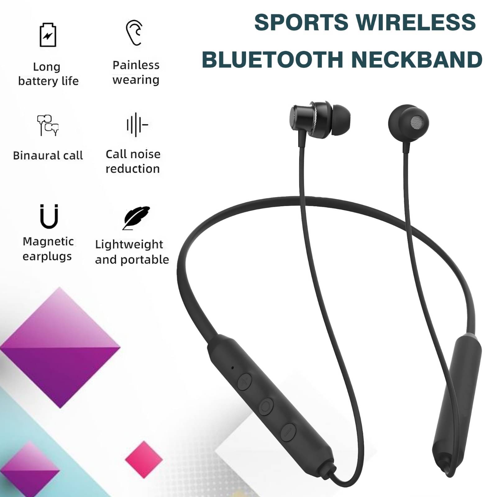     			HUG PUPPY In-the-ear Bluetooth Headset with Upto 7h Talktime Noise Cancellation - Black