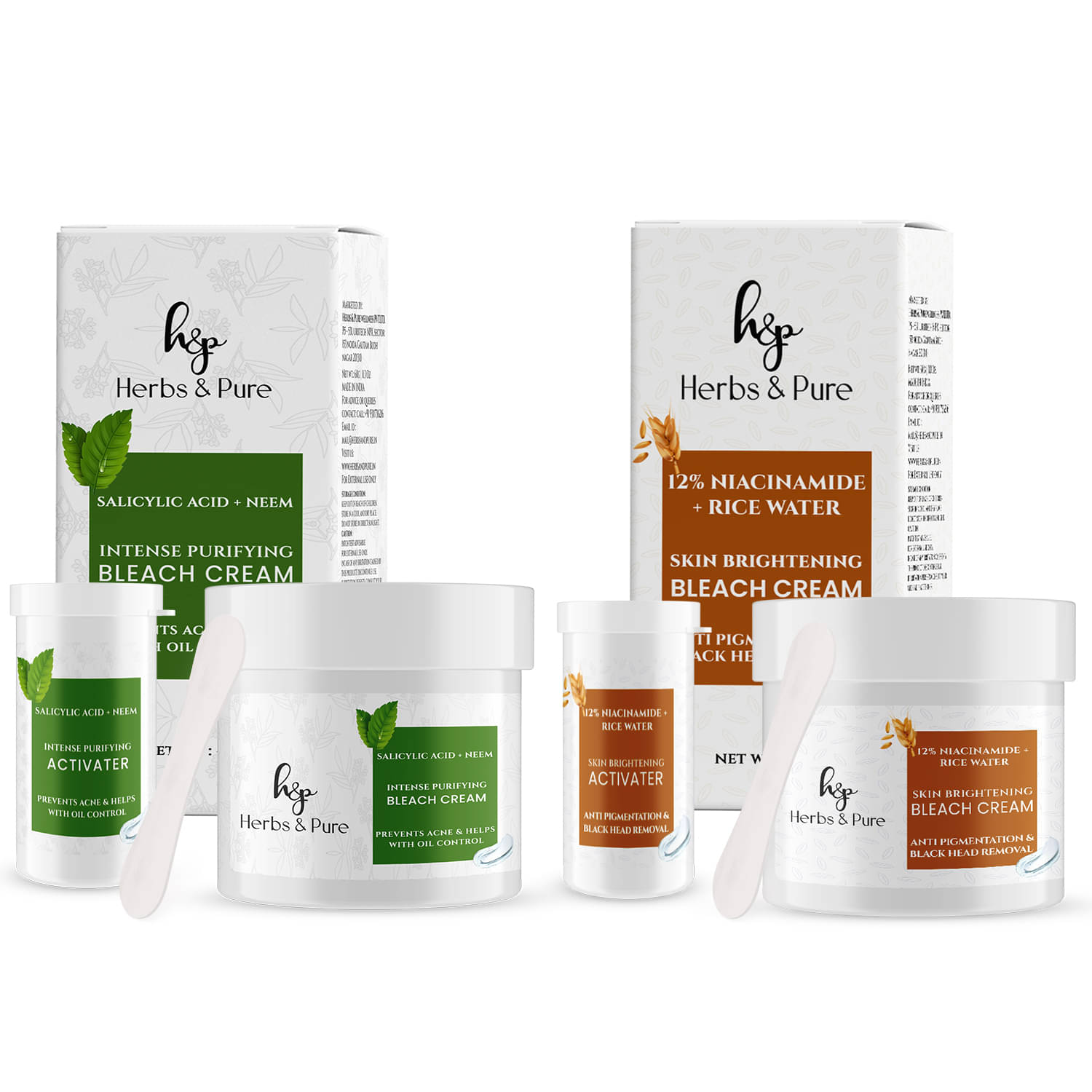Herbs and Pure Neem & Rice water Bleach Cream For Oil Control and Black Head Removal, 86g) Herbs and Pure Neem & Rice water Bleach Cream For Oil Control and Black Head Removal, 86g)