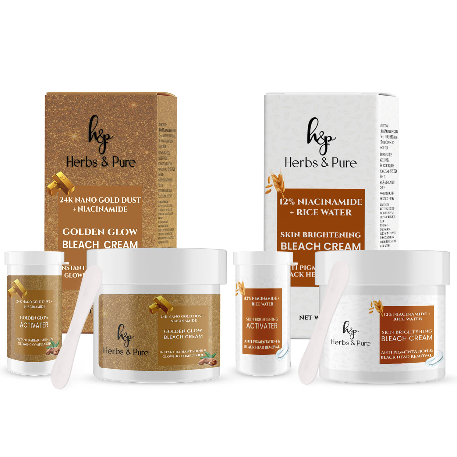 Herbs and Pure Golden Glow & Rice water Bleach Cream for Anti-aging and Black Head Removal, 86g) Herbs and Pure Golden Glow & Rice water Bleach Cream for Anti-aging and Black Head Removal, 86g)