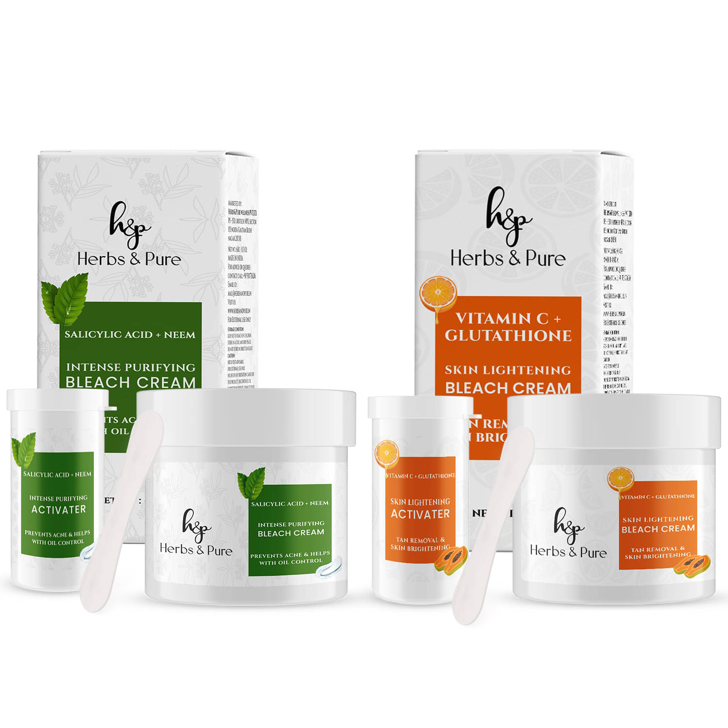 Herbs and Pure-Neem & Vitamin C Bleach Cream For Oil Control and Tan Removal (Pack of 1 of 2, 86g) Herbs and Pure-Neem & Vitamin C Bleach Cream For Oil Control and Tan Removal (Pack of 1 of 2, 86g)