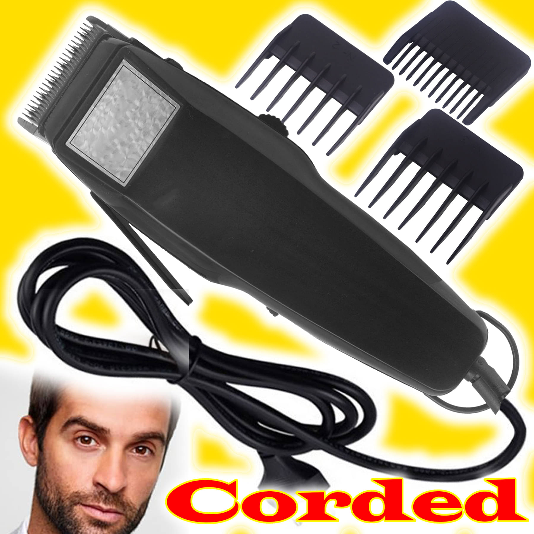     			JMALL Hair Clipper Black Corded Beard Trimmer With 60 minutes Runtime