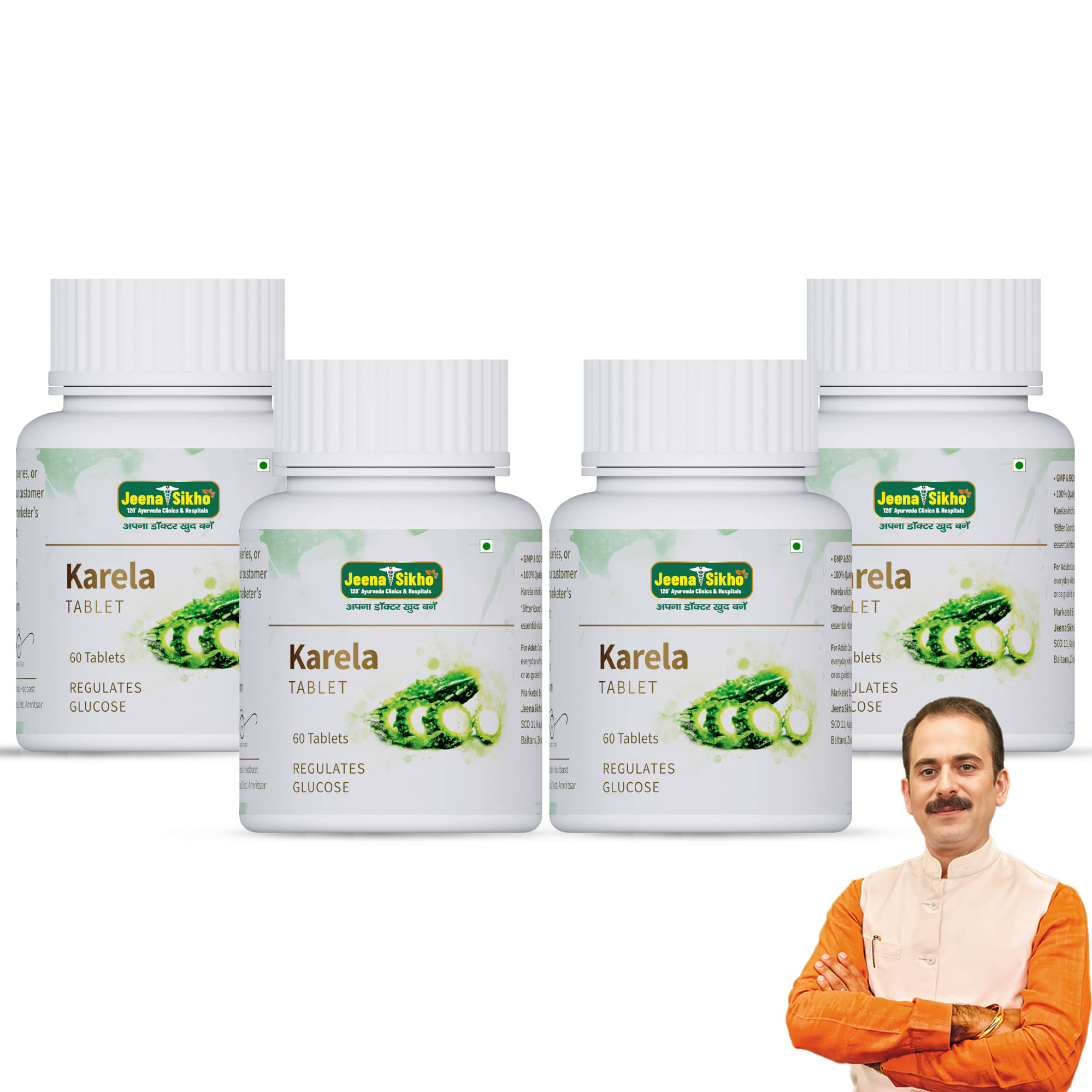 Jeena Sikho Karela Tablet | Effective For Skin Wellness & Immunity, 60 Tablets (Pack of 4) Jeena Sikho Karela Tablet | Effective For Skin Wellness & Immunity, 60 Tablets (Pack of 4)