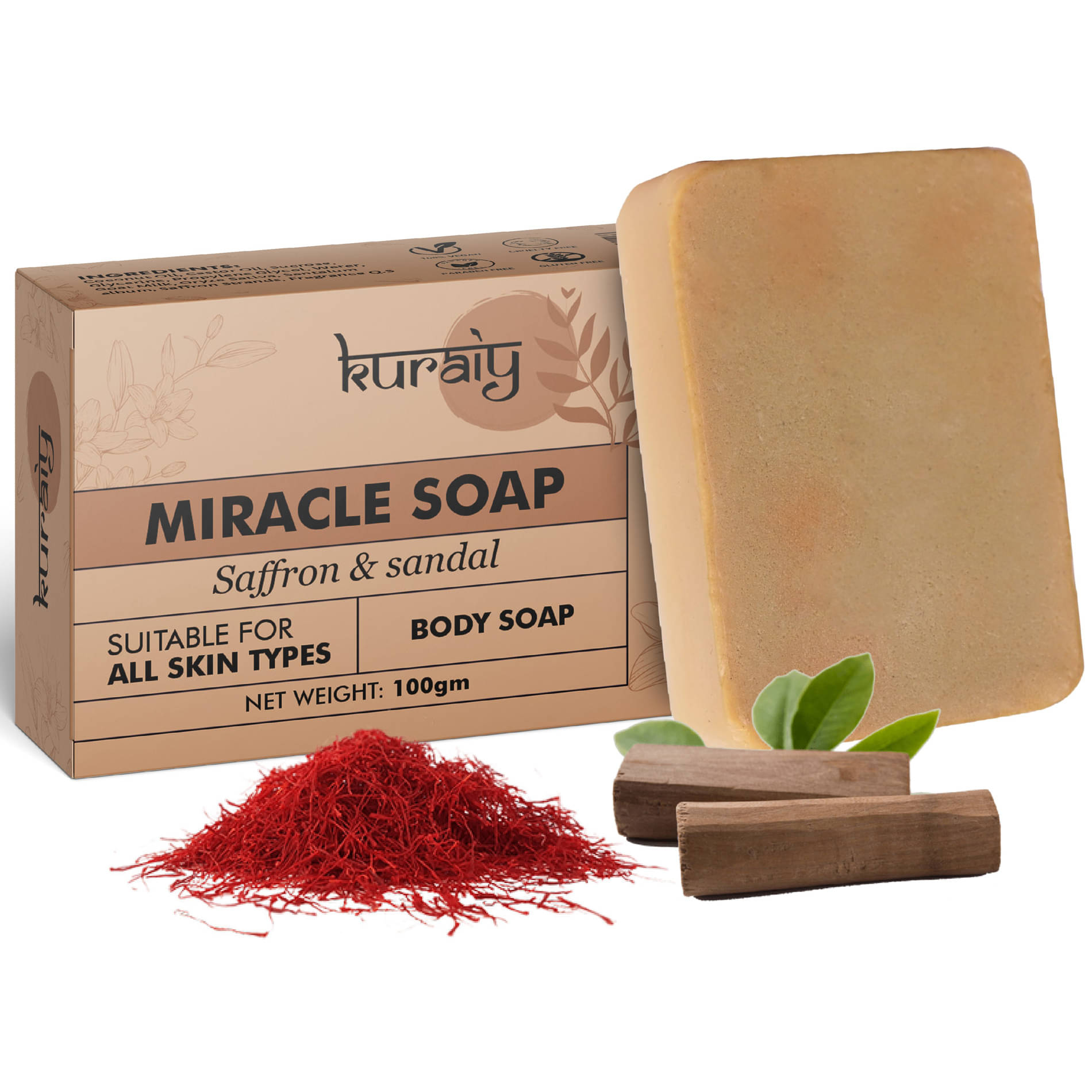     			KURAIY Skin Whitening Soap for All Skin Type ( Pack of 1 )